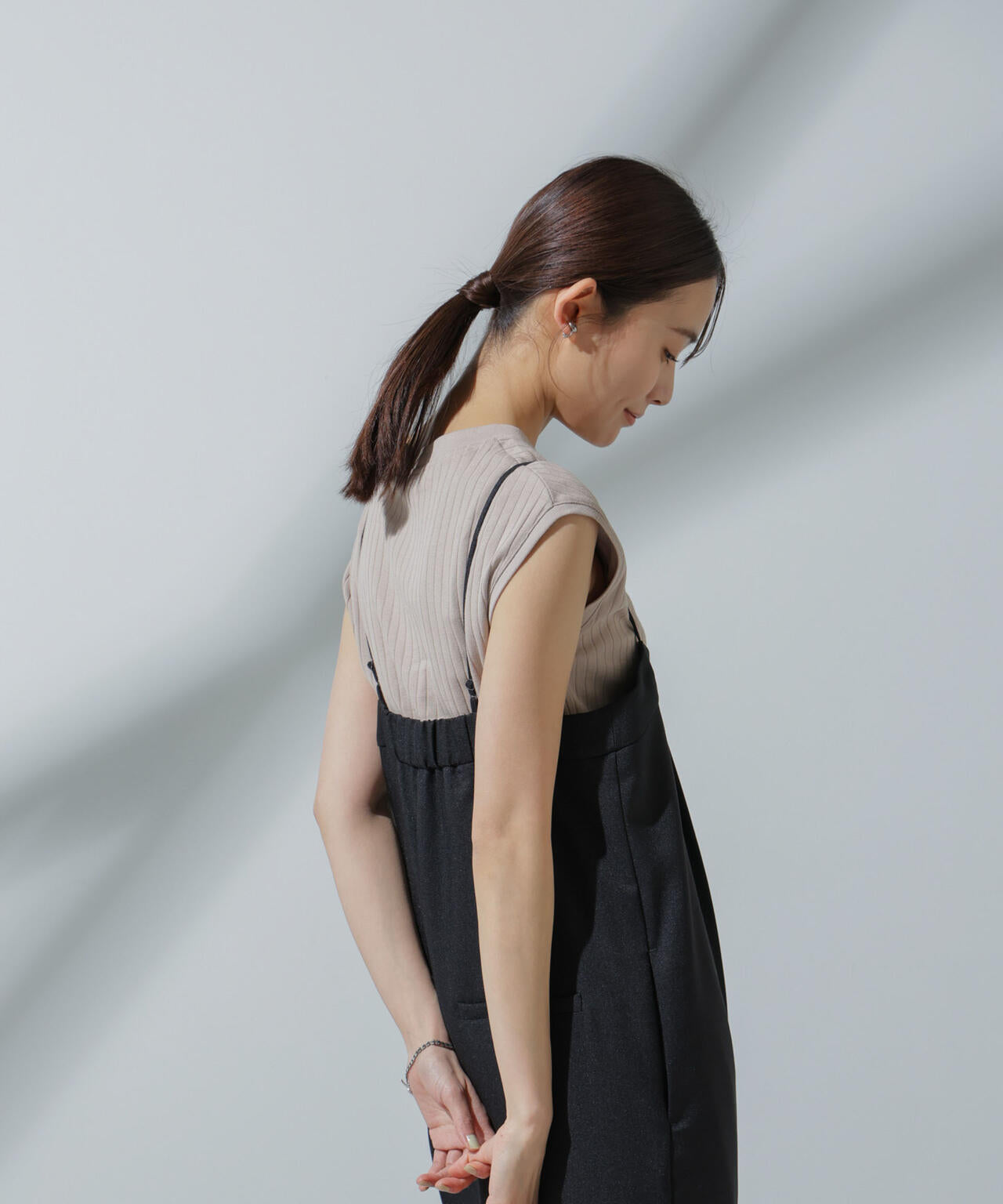 Anti Soaked(R) 汗染み防止 リブノースリーブTシャツ