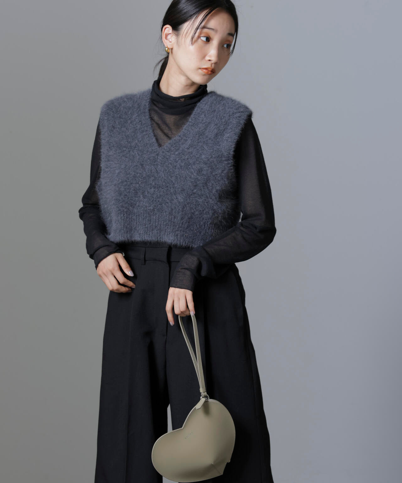 フォックスカシミヤニットベスト