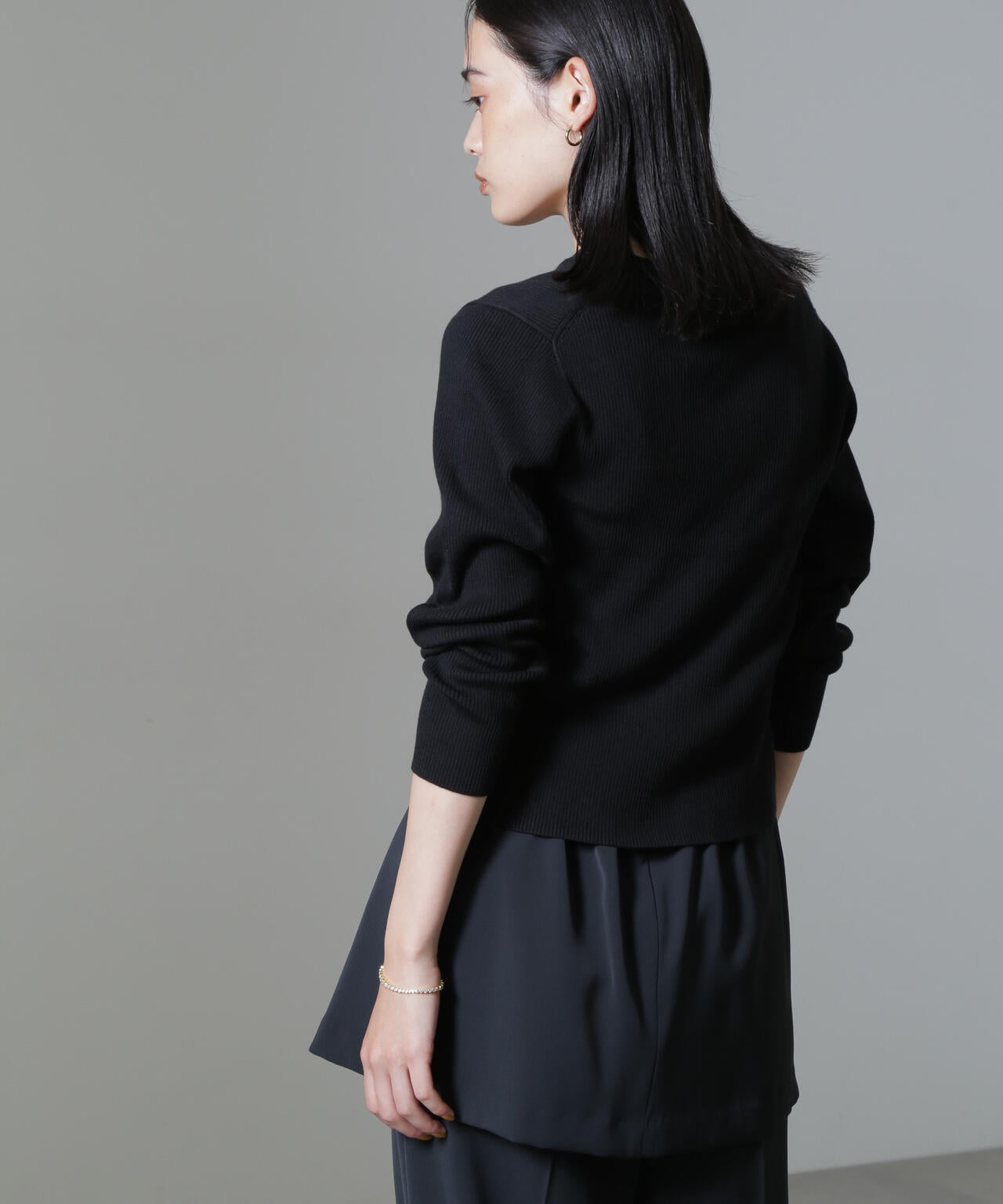 CICA＆UVカット加工Vネックリブカーディガン