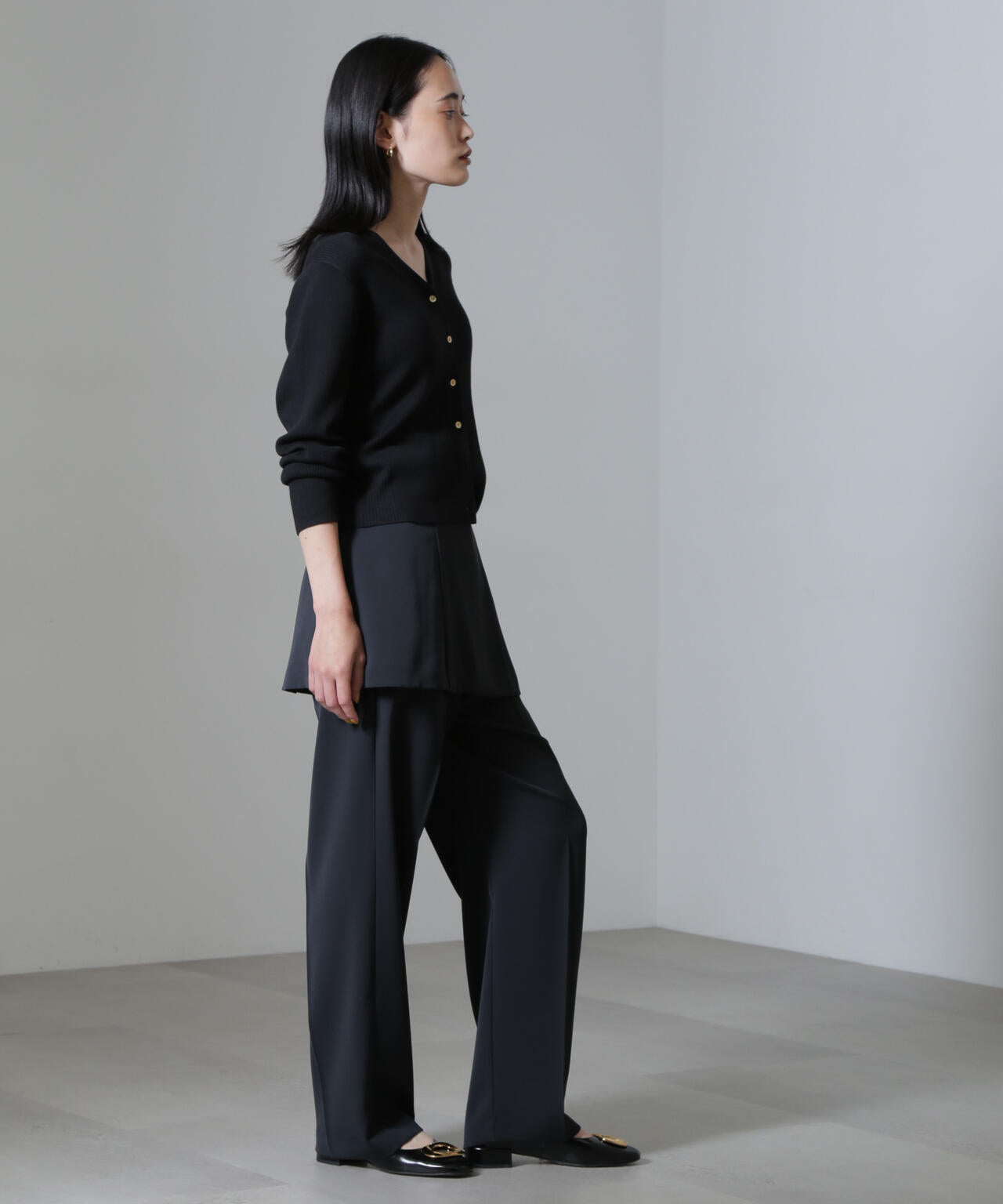 CICA＆UVカット加工Vネックリブカーディガン