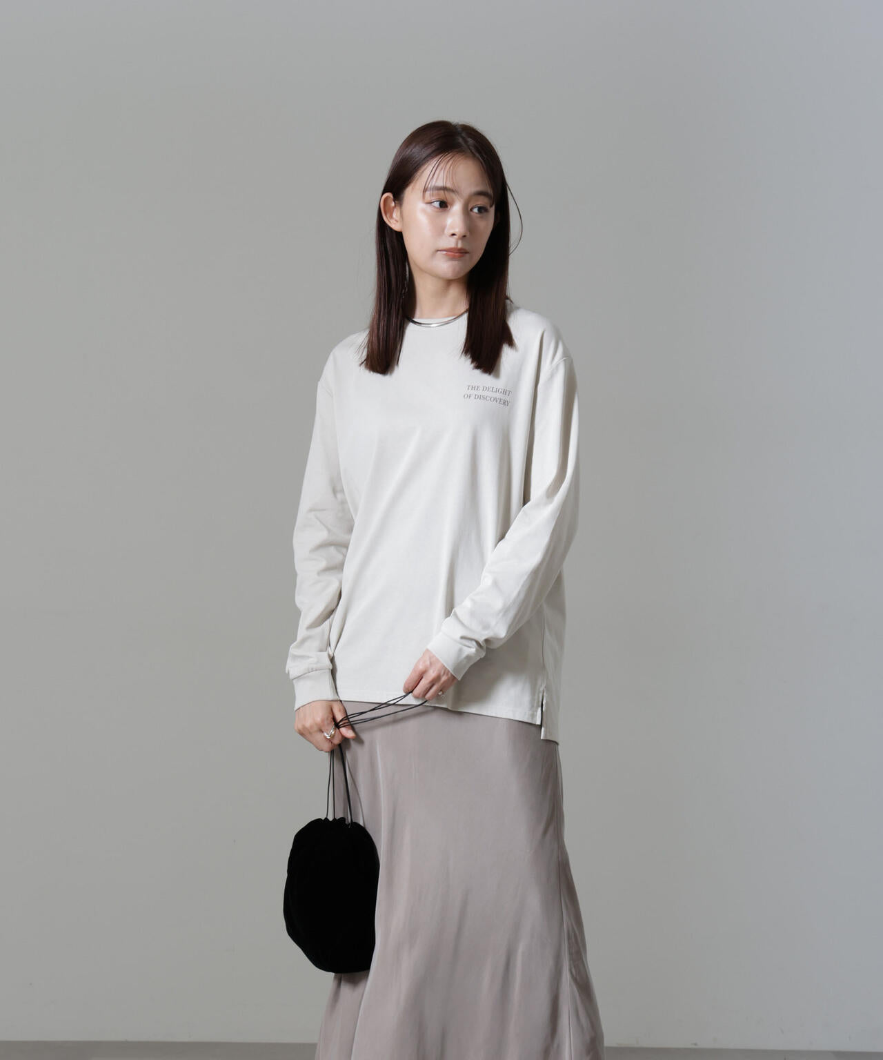 レタードロゴプリントロングスリーブTシャツ