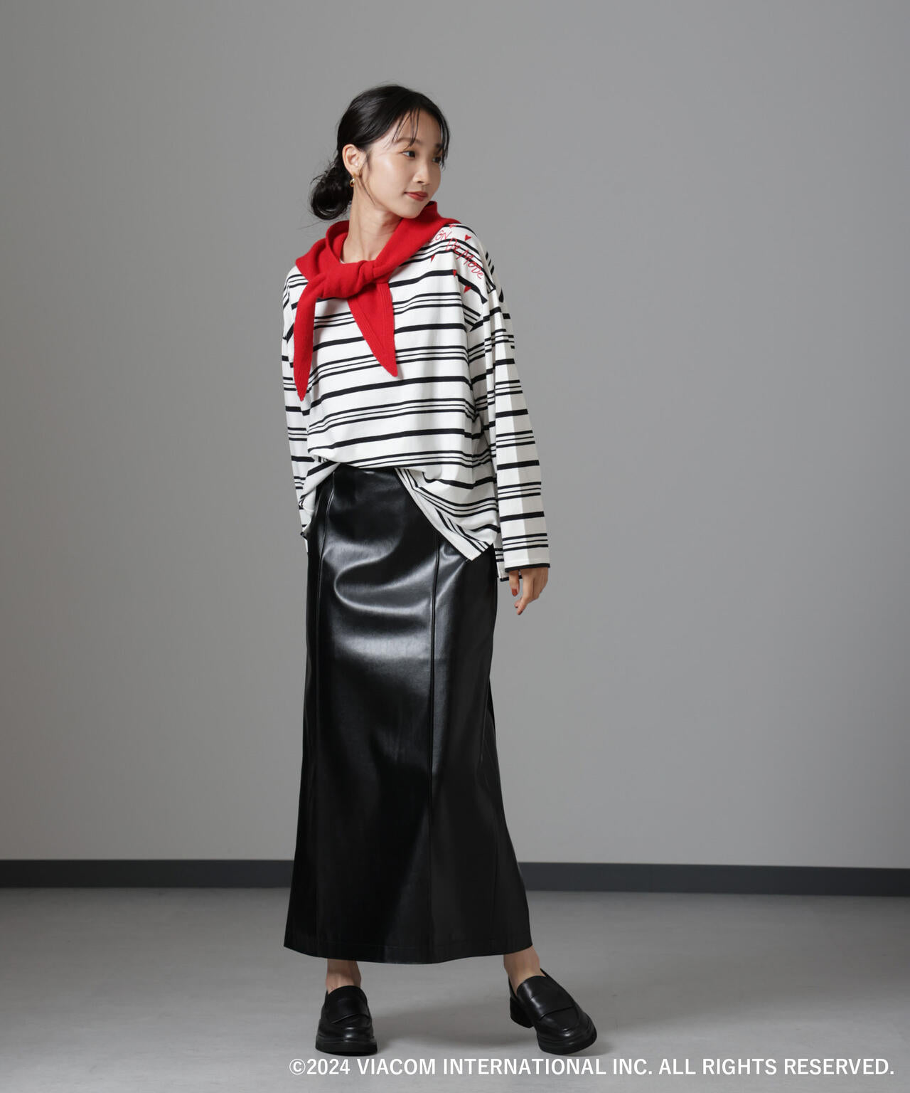 Emily in Paris×FUDGE 別注ボーダーロンT