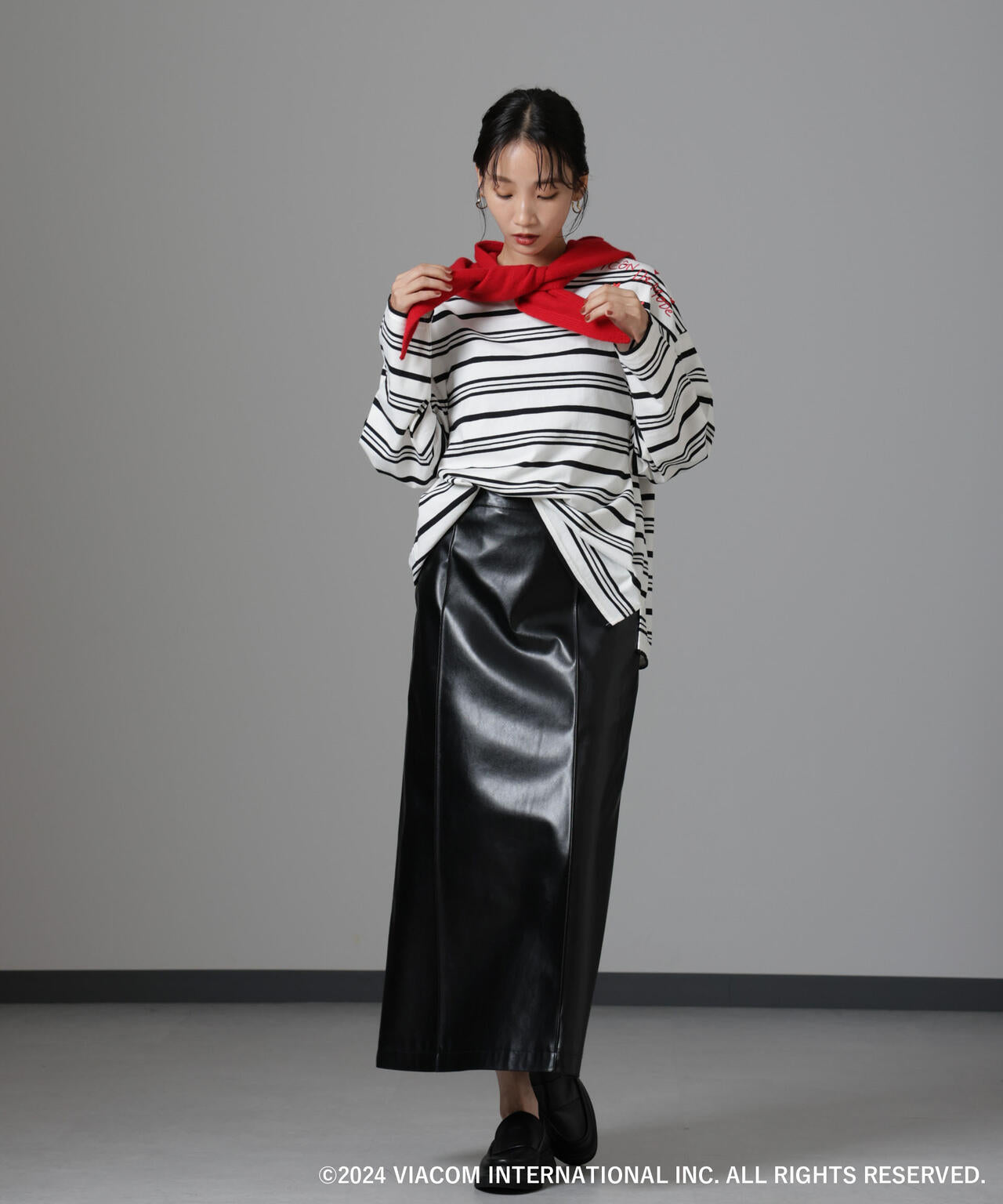 Emily in Paris×FUDGE 別注ボーダーロンT
