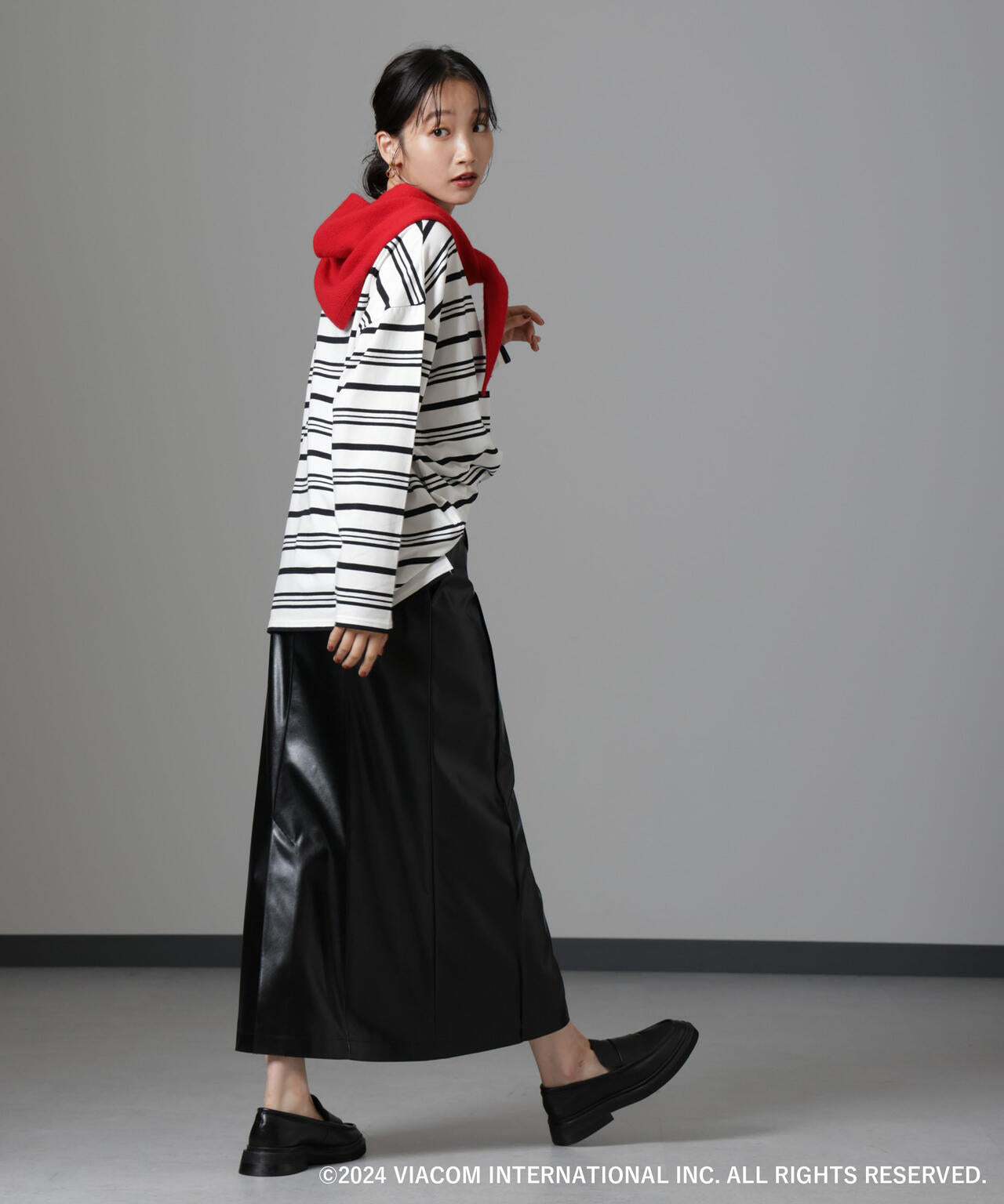 Emily in Paris×FUDGE 別注ボーダーロンT