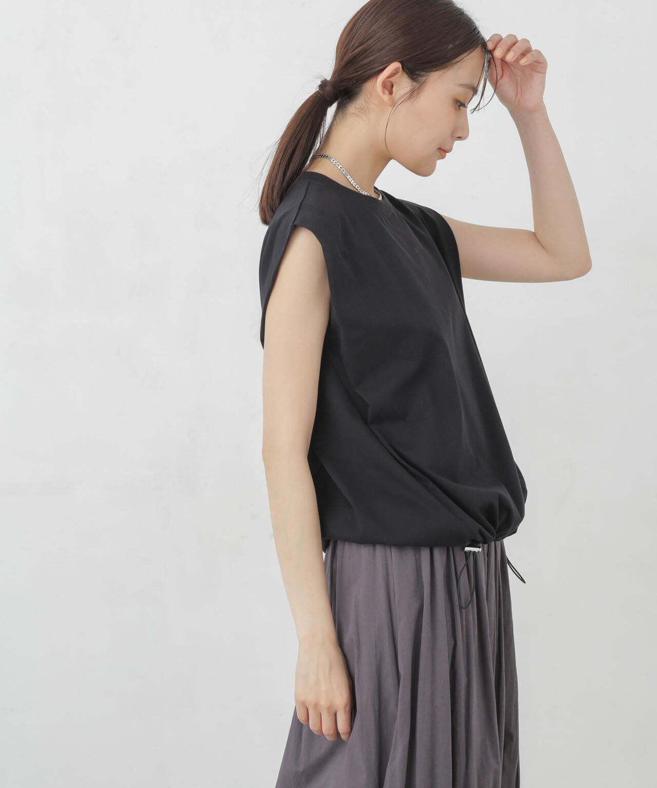 Polygiene ドロストカットトップス
