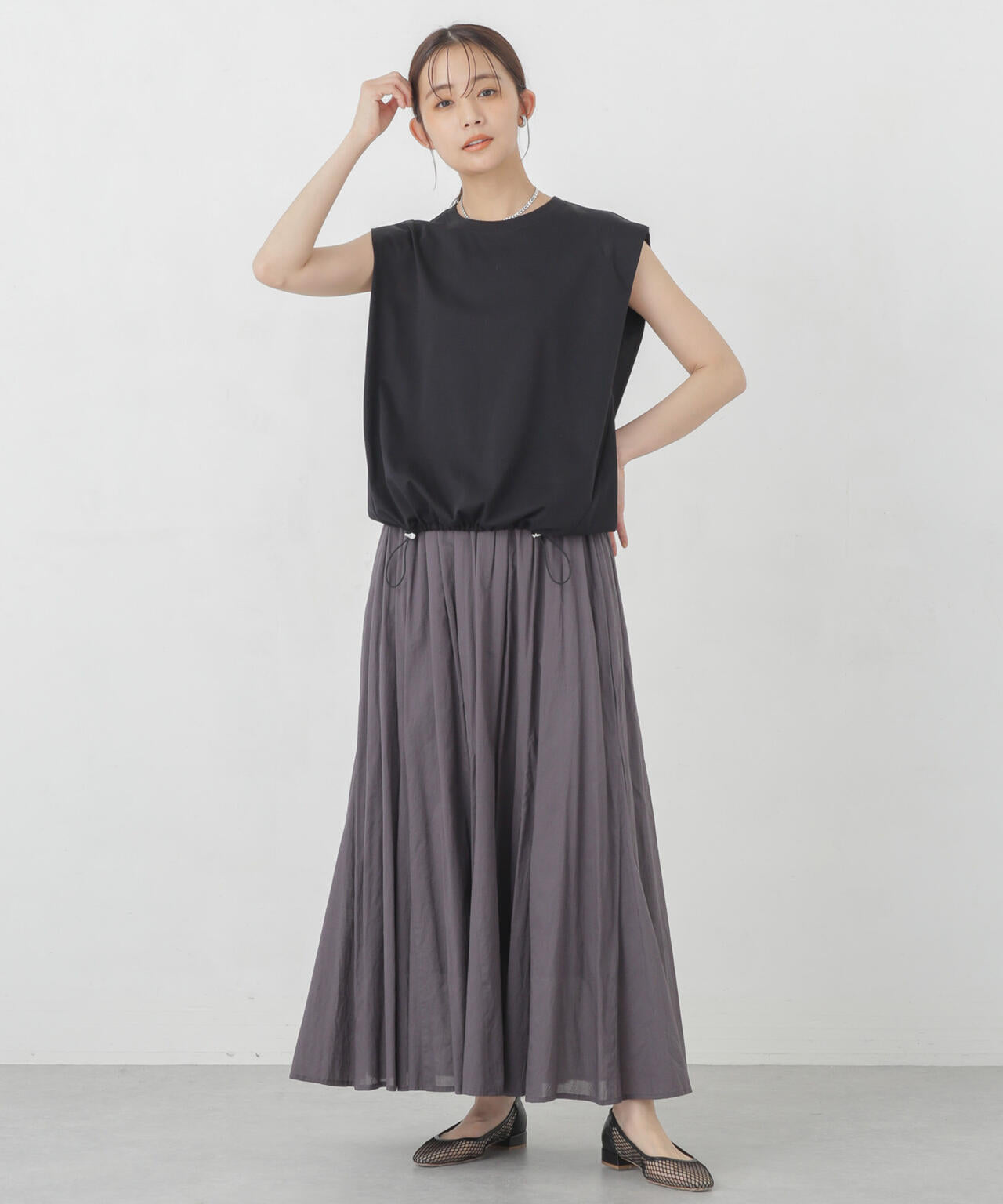 Polygiene ドロストカットトップス
