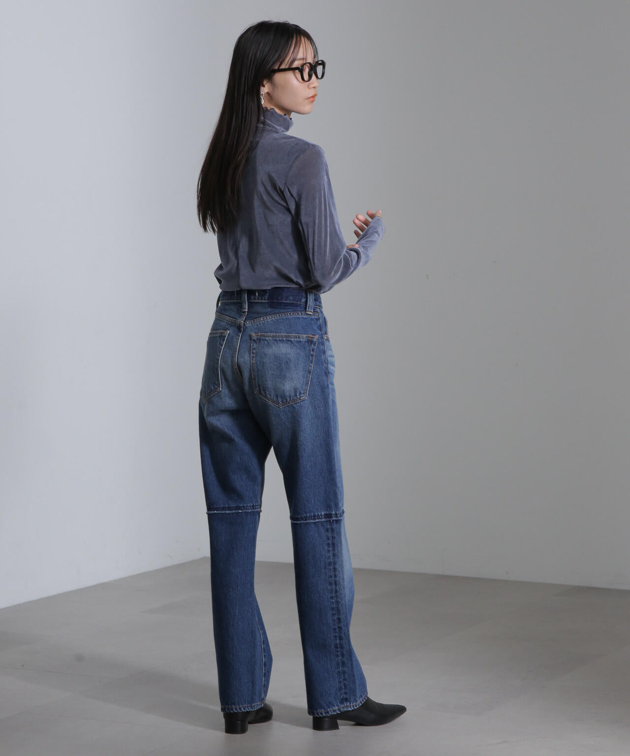 リメイク風ワイドストレートパンツ
