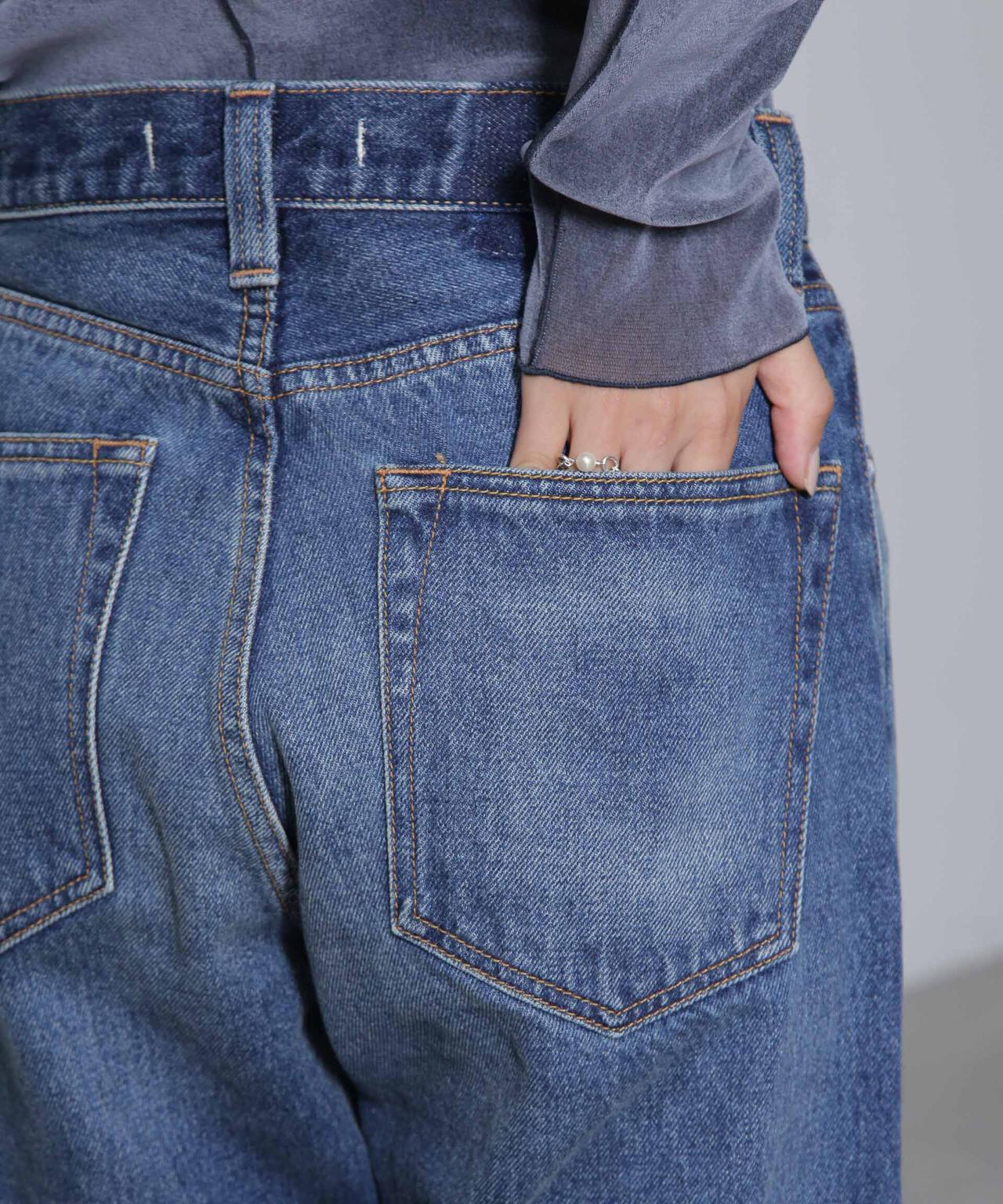 リメイク風ワイドストレートパンツ
