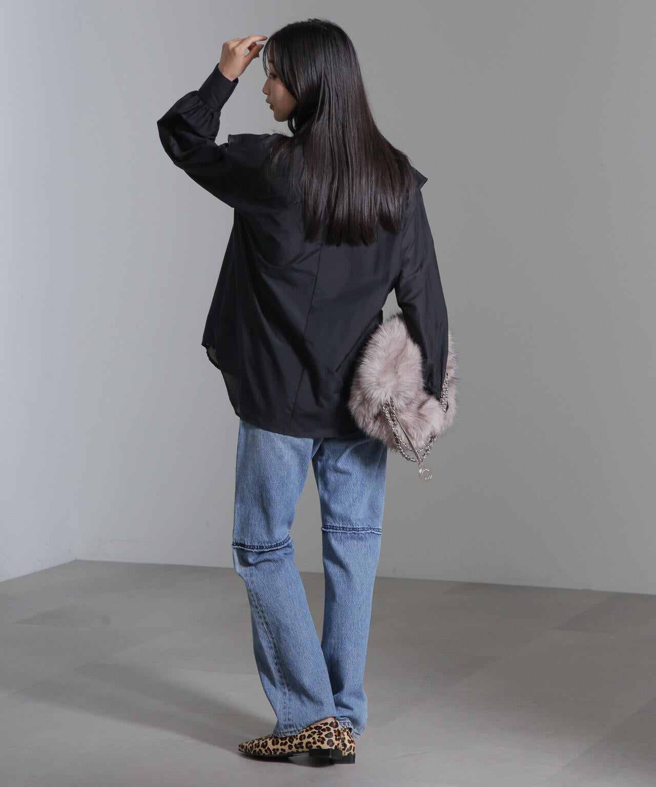 リメイク風ワイドストレートパンツ