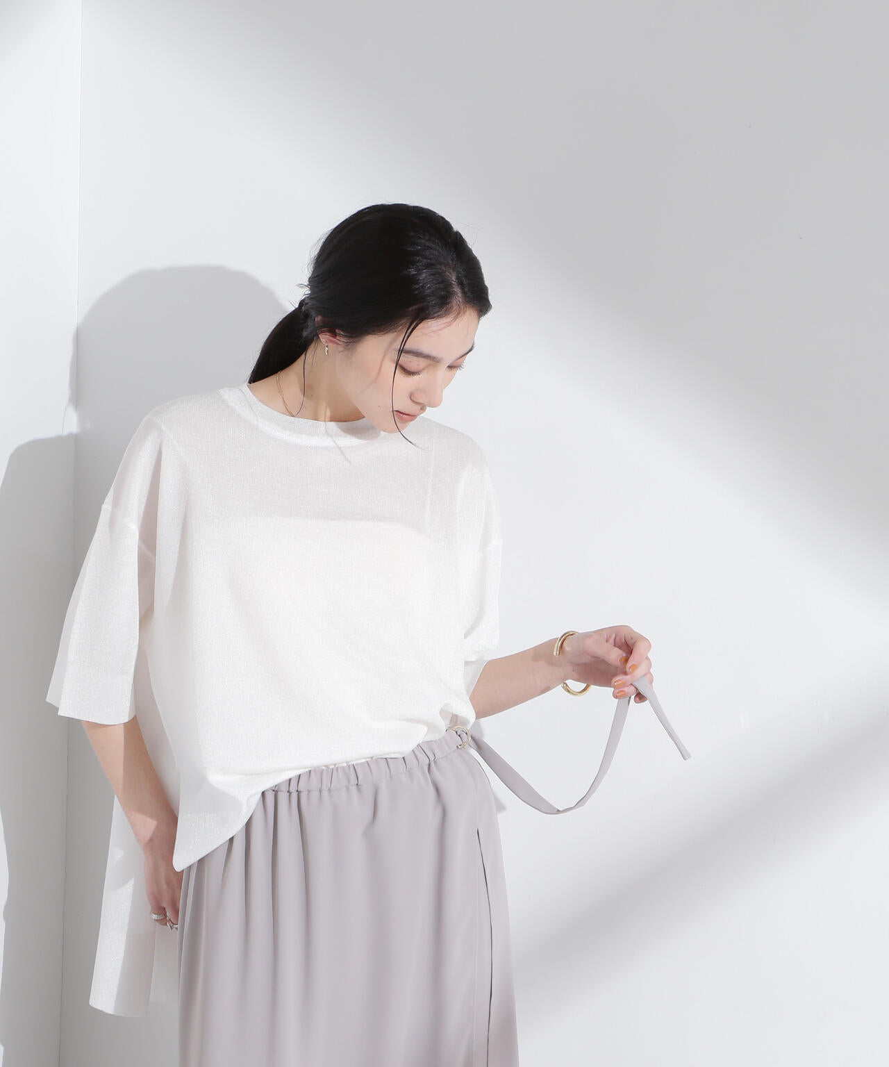 オーロララメシアースムースニットTシャツ
