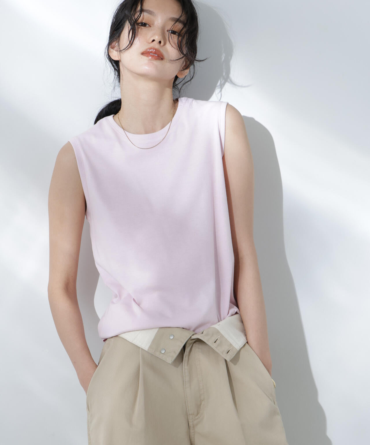 Anti Soaked(R) 汗染み防止カラフルノースリTシャツ