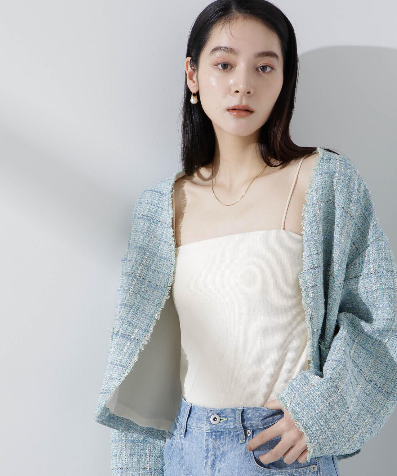 カップ付き2wayキャミベアトップ