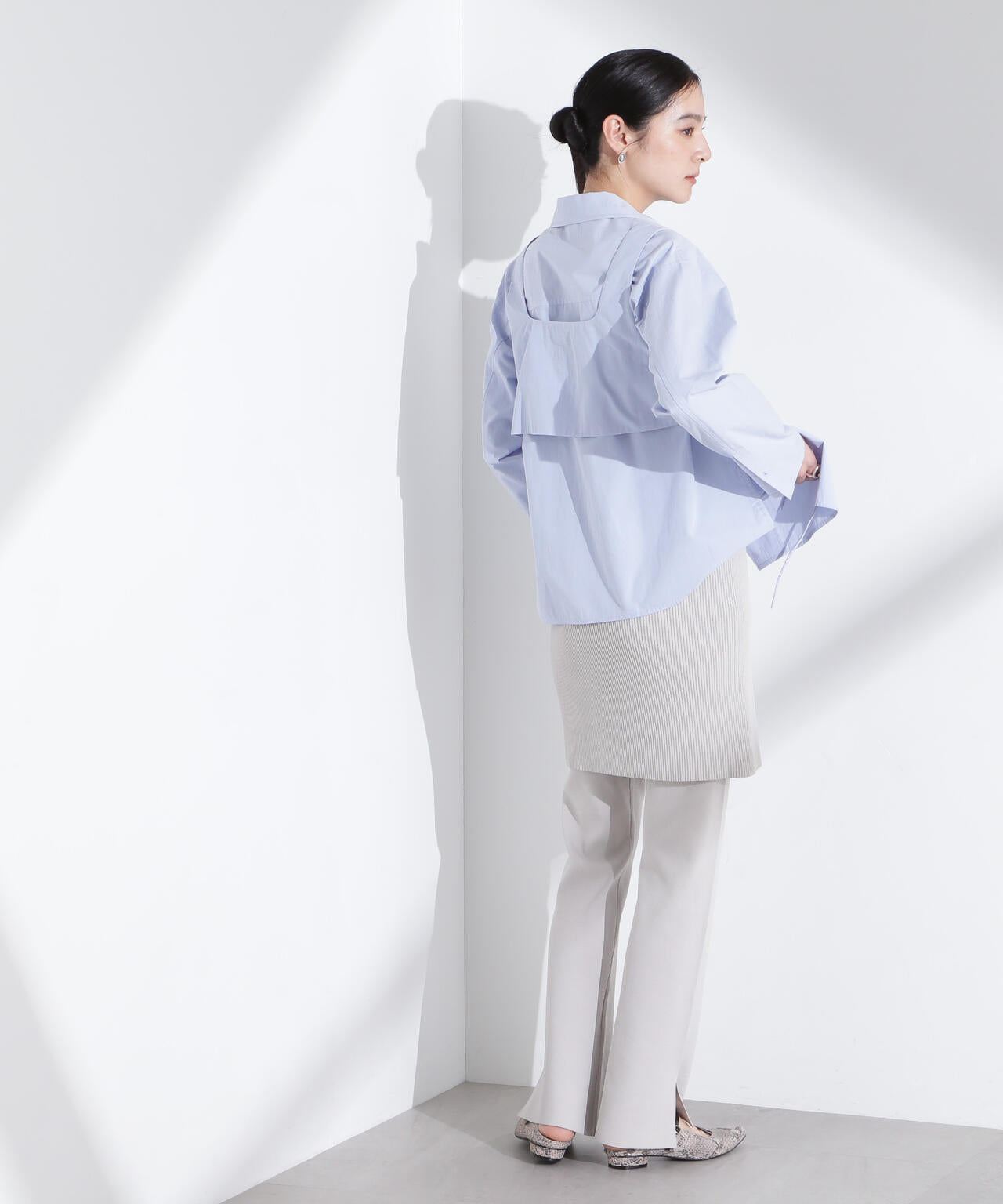 レイヤードニットパンツ