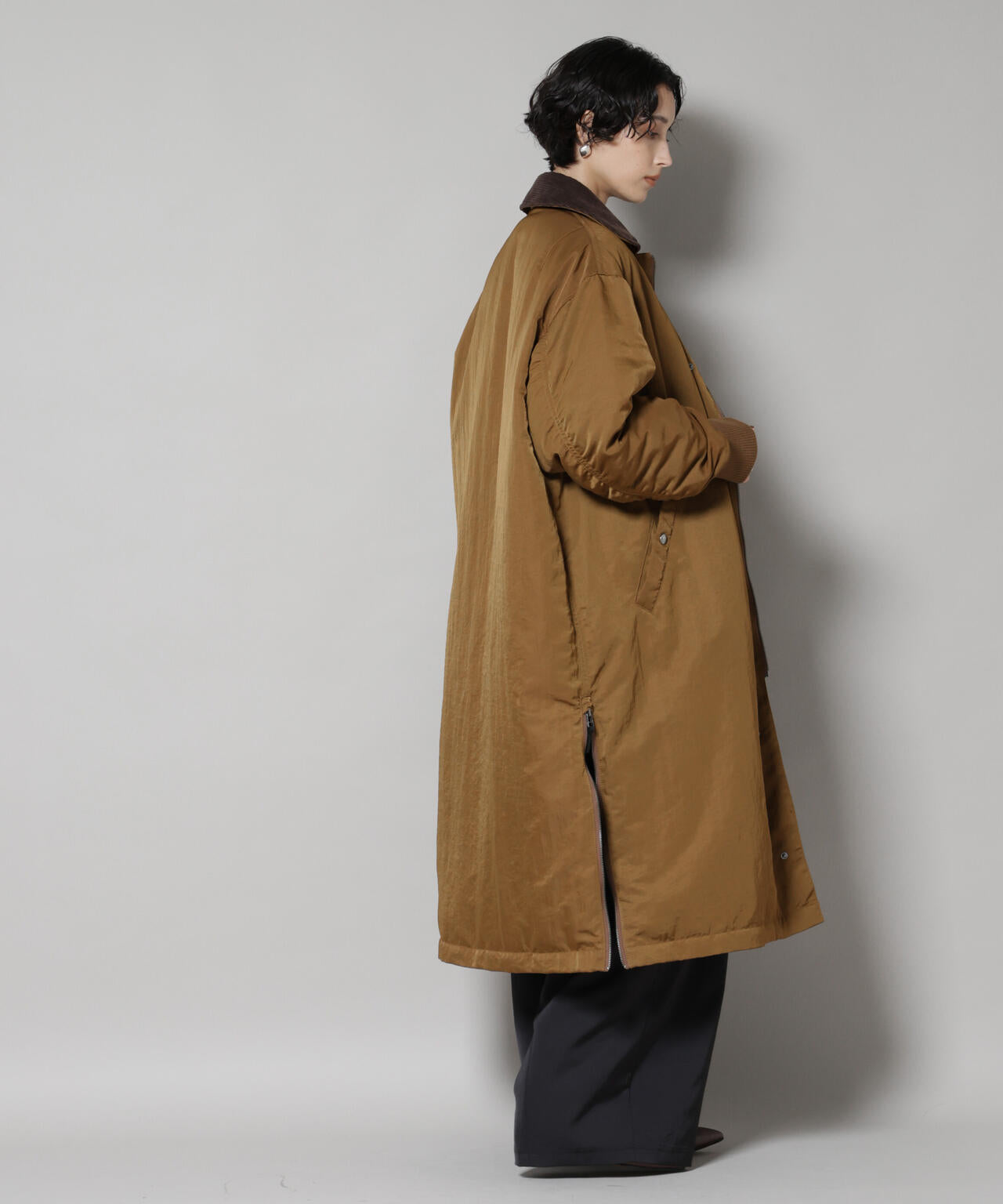 「STEVELOUR」「西川ダウン(R)」ミリタリーロングコート