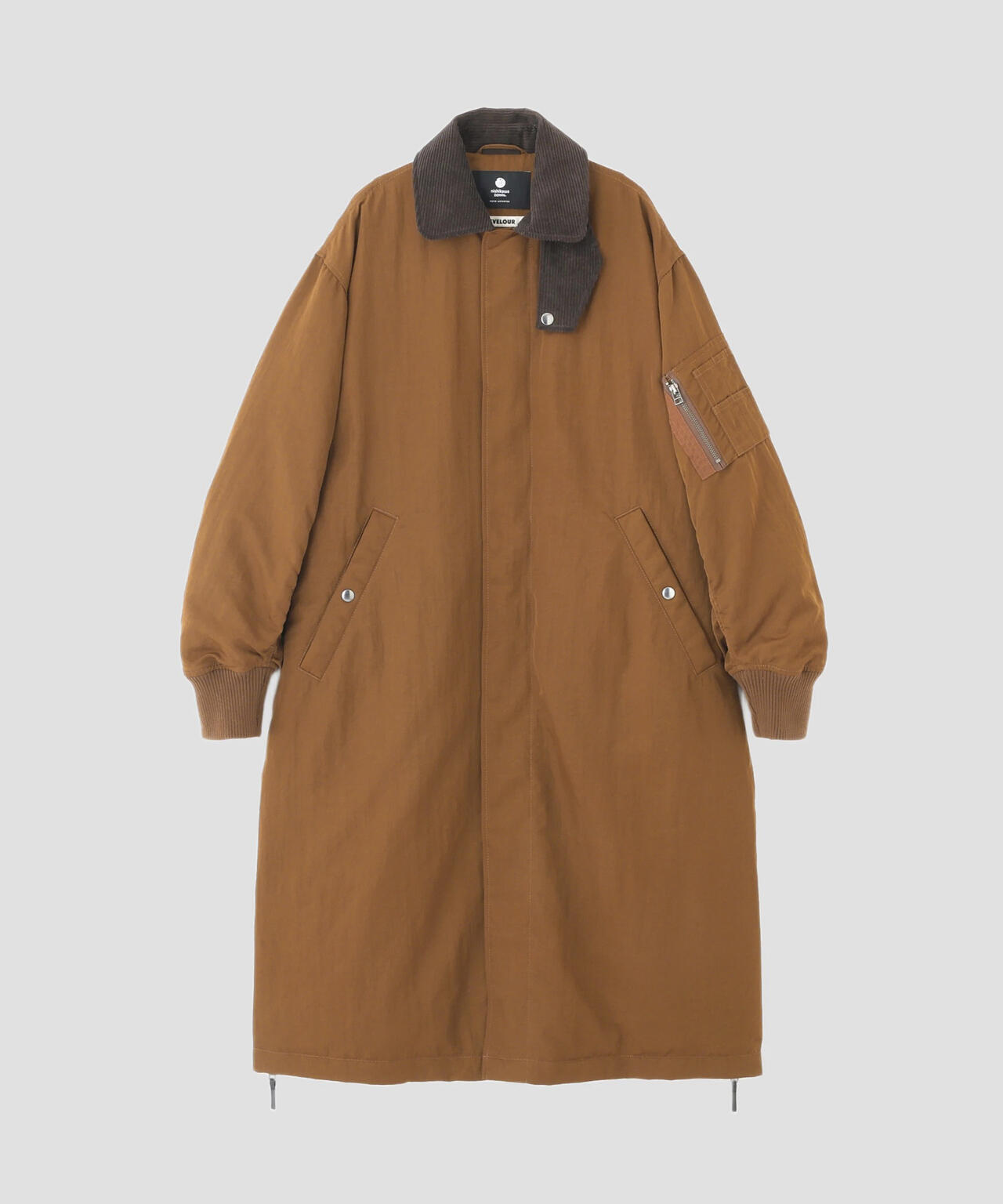 「STEVELOUR」「西川ダウン(R)」ミリタリーロングコート