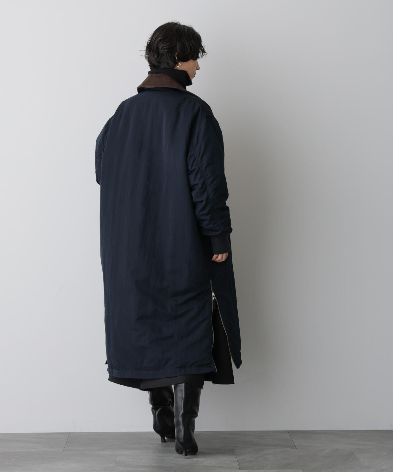 「STEVELOUR」「西川ダウン(R)」ミリタリーロングコート