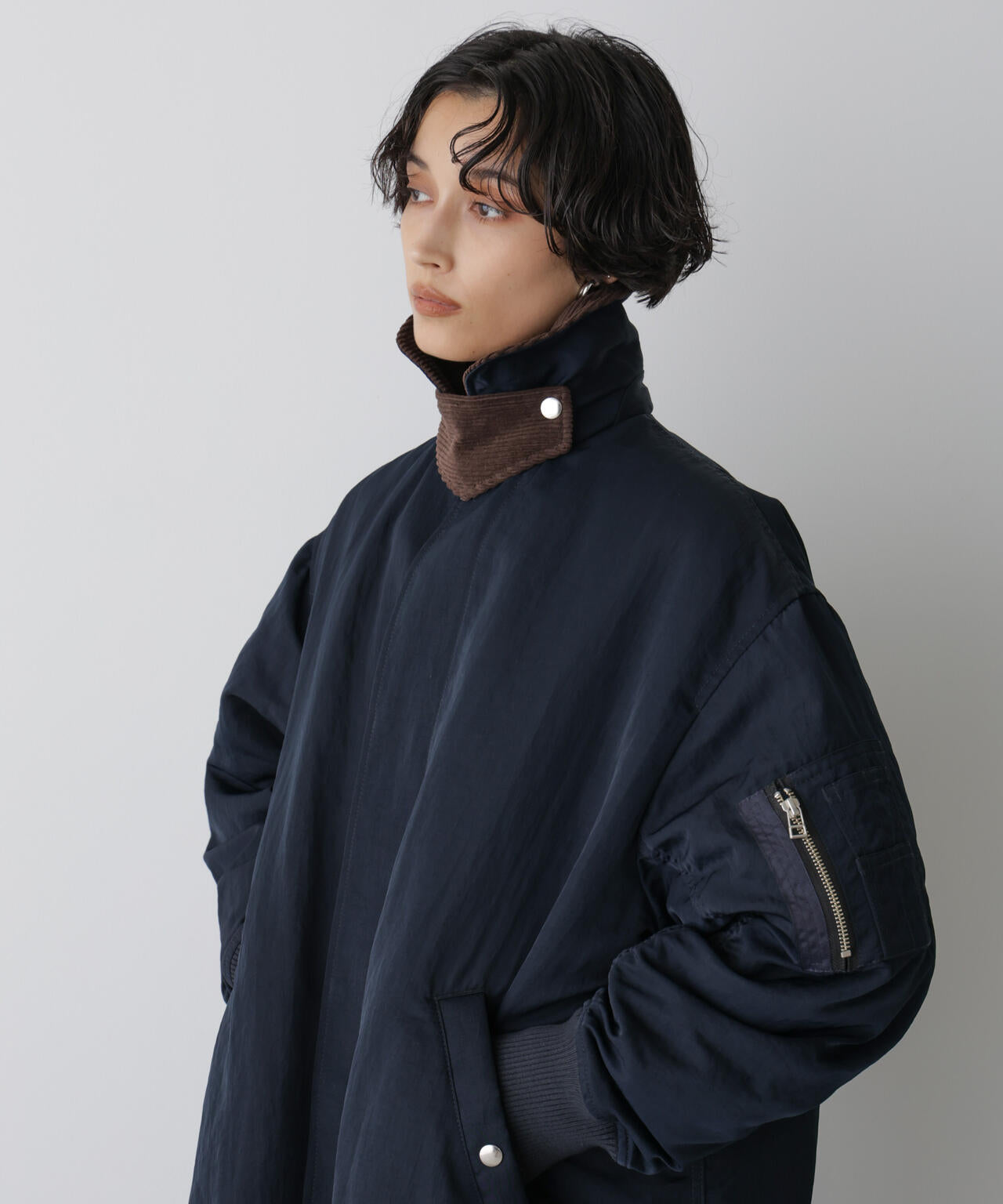 「STEVELOUR」「西川ダウン(R)」ミリタリーロングコート