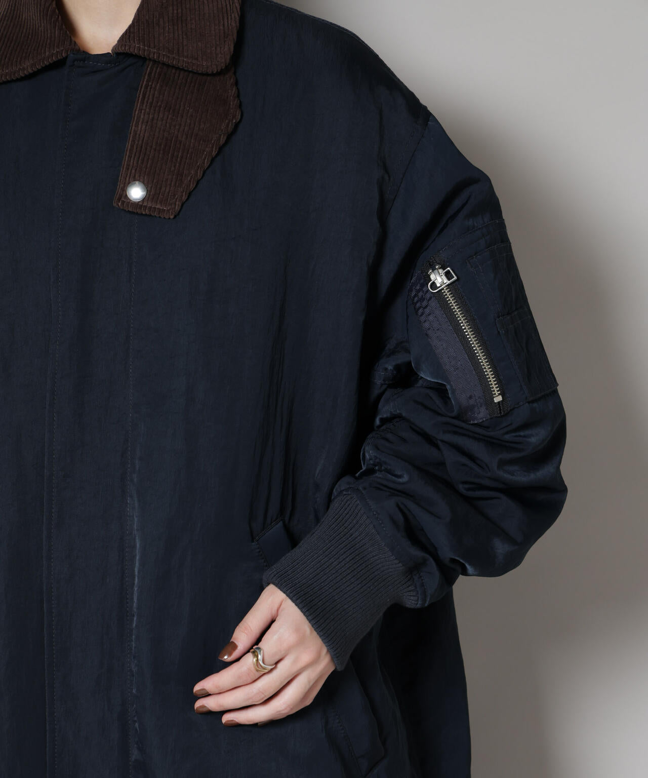 「STEVELOUR」「西川ダウン(R)」ミリタリーロングコート