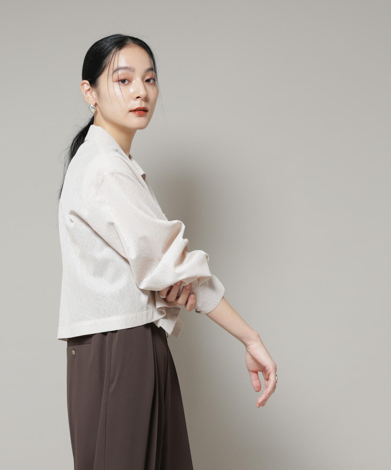 レースボンディングシャツブルゾン