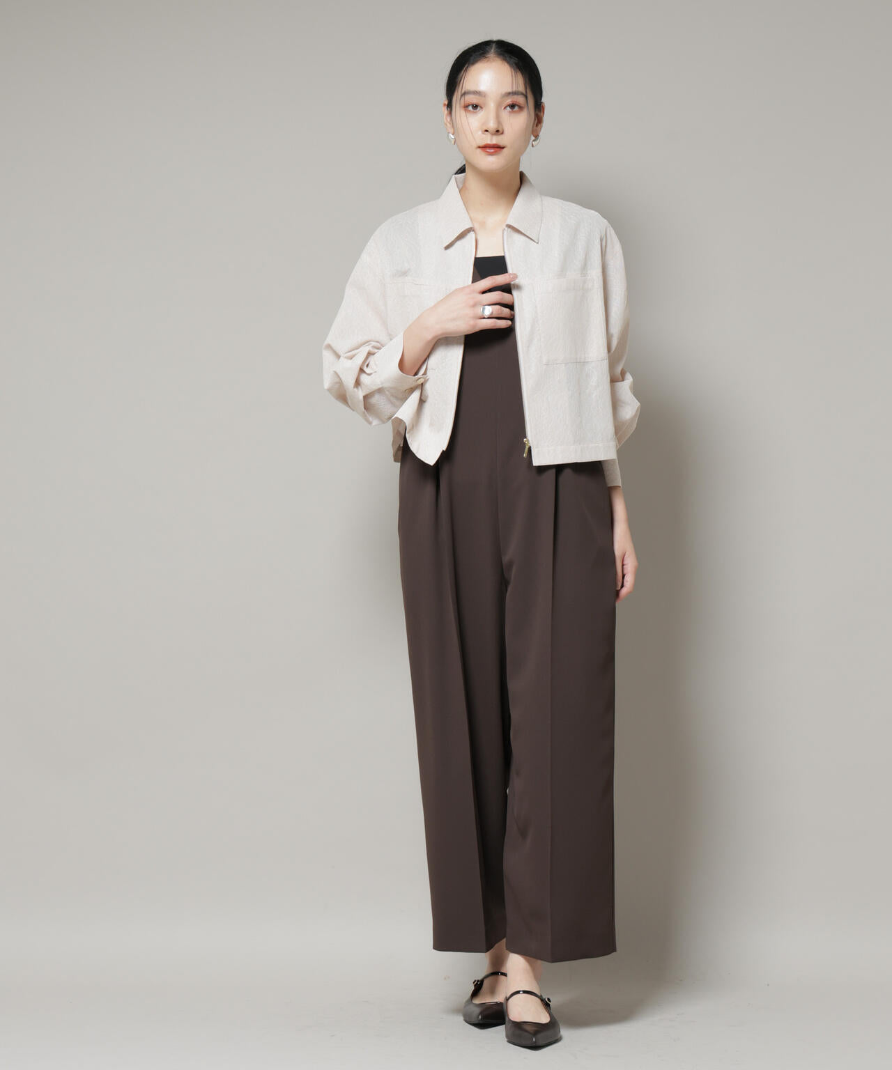 レースボンディングシャツブルゾン