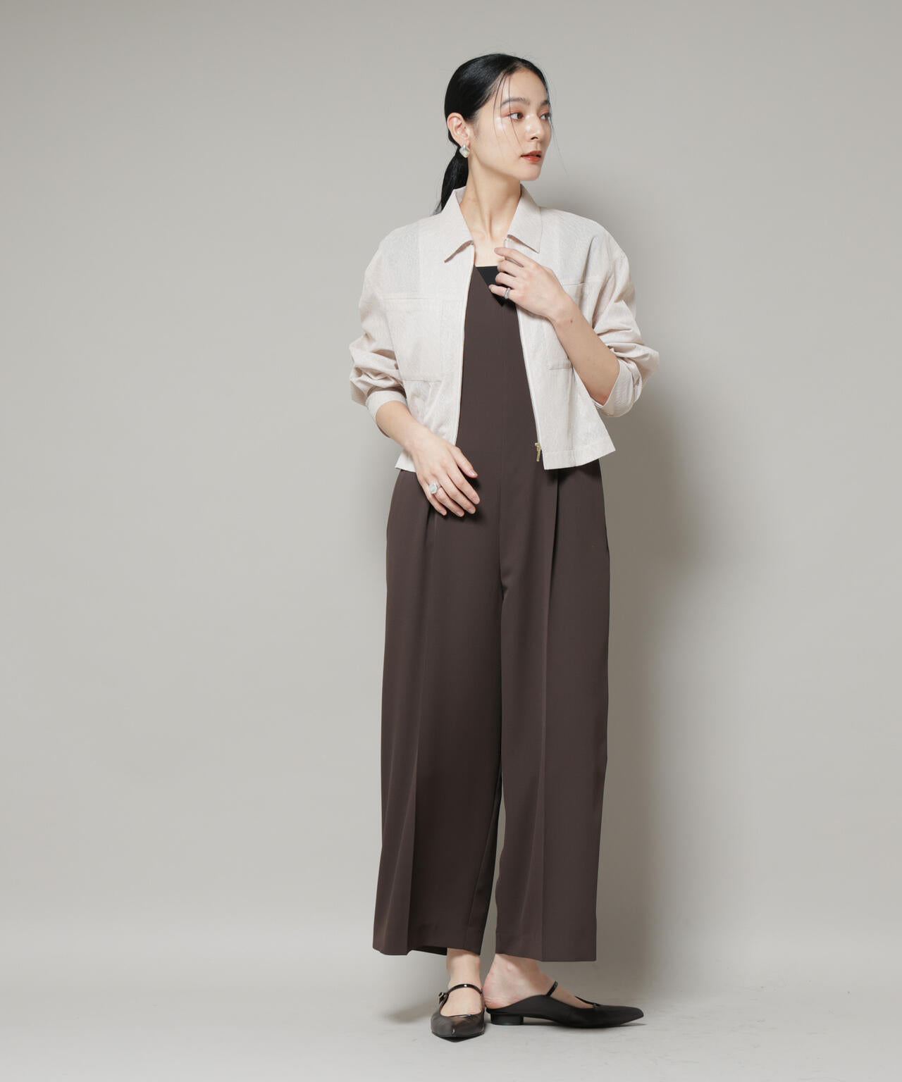 レースボンディングシャツブルゾン