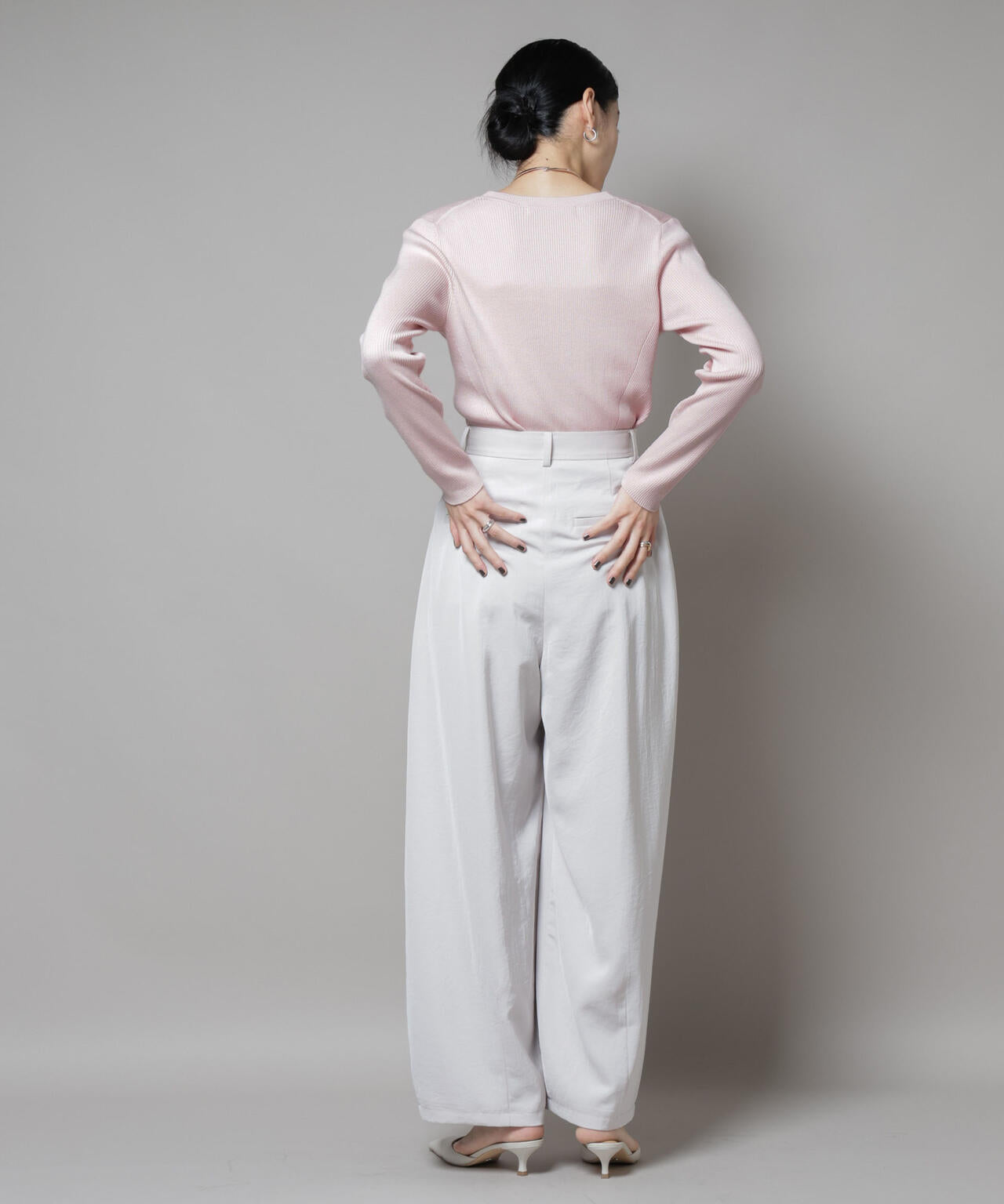 CICA&UVカット加工Vネックリブカーディガン