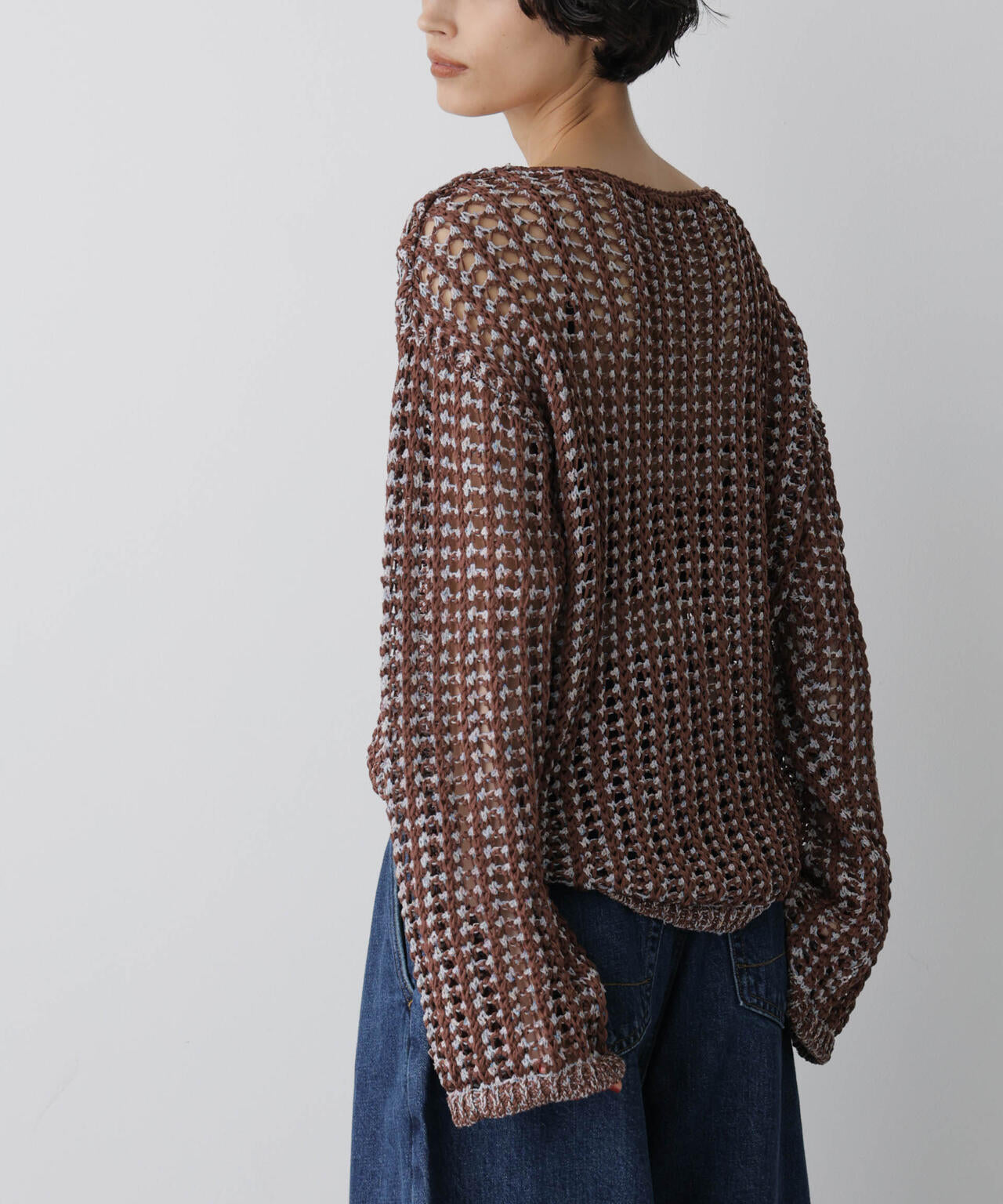 「STEVELOUR」シャイニーレースニットトップス