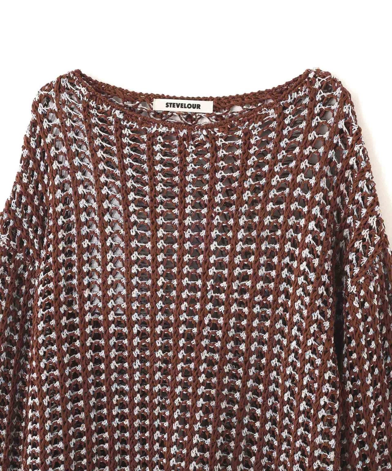 「STEVELOUR」シャイニーレースニットトップス