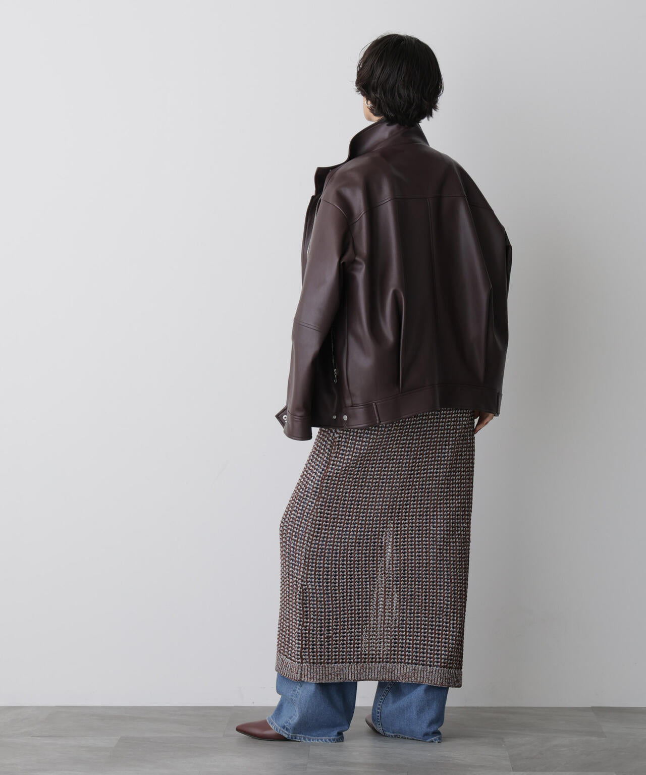 「STEVELOUR」シャイニーレースニットワンピース