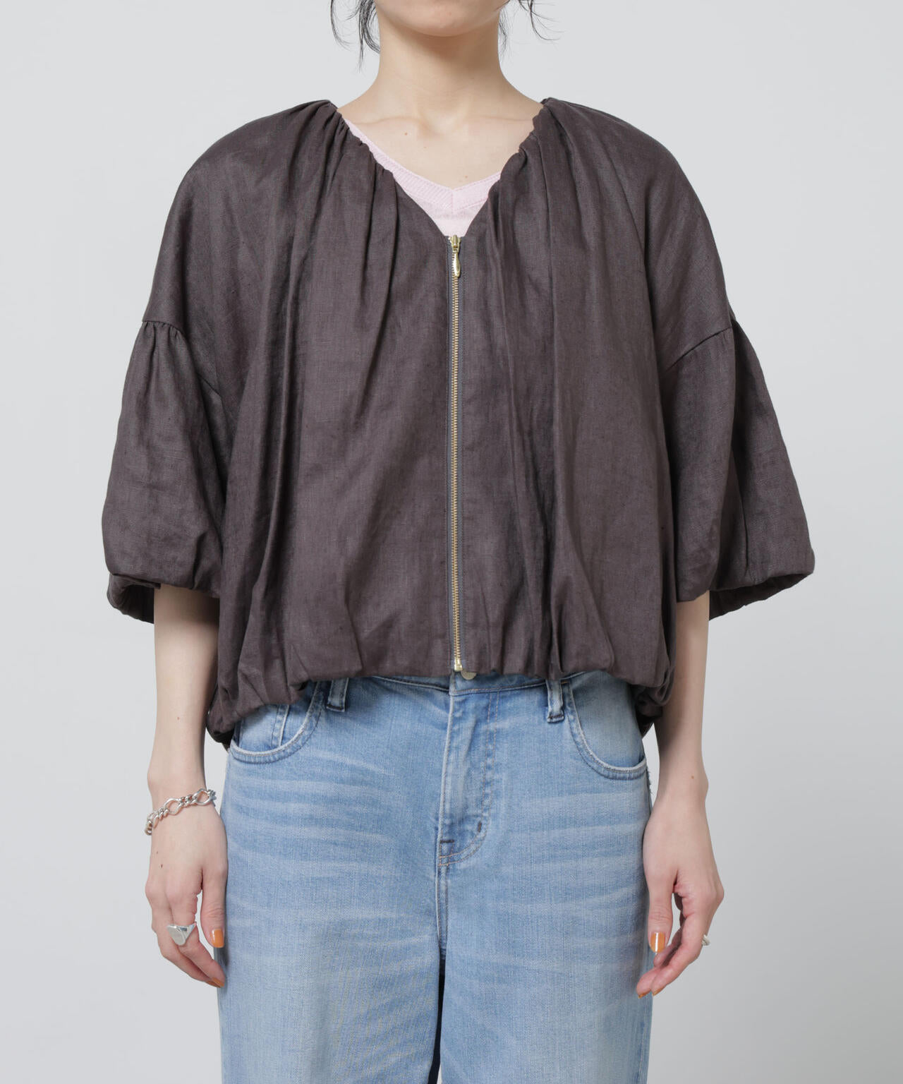 European Flax ギャザーバルーンブルゾン(セットアップ可)