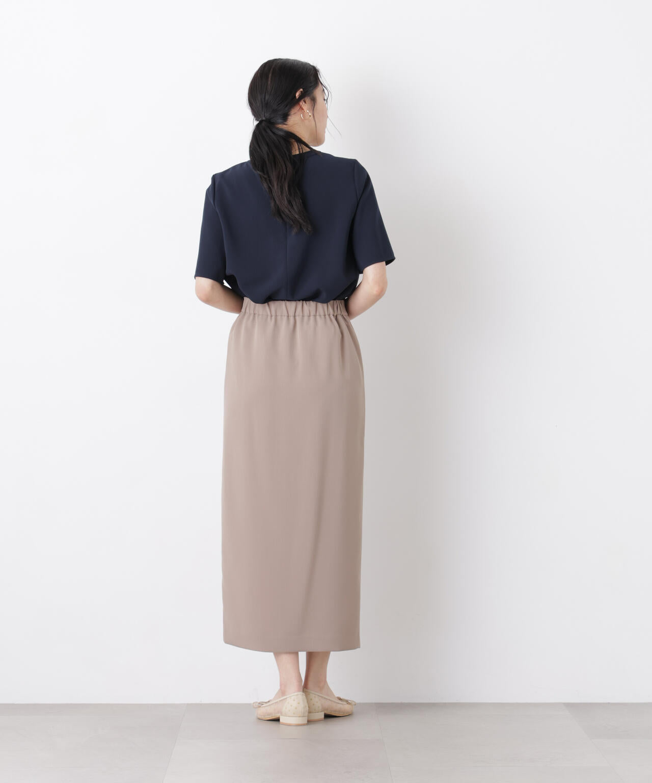 DressT/クルーネックハーフスリーブブラウス
