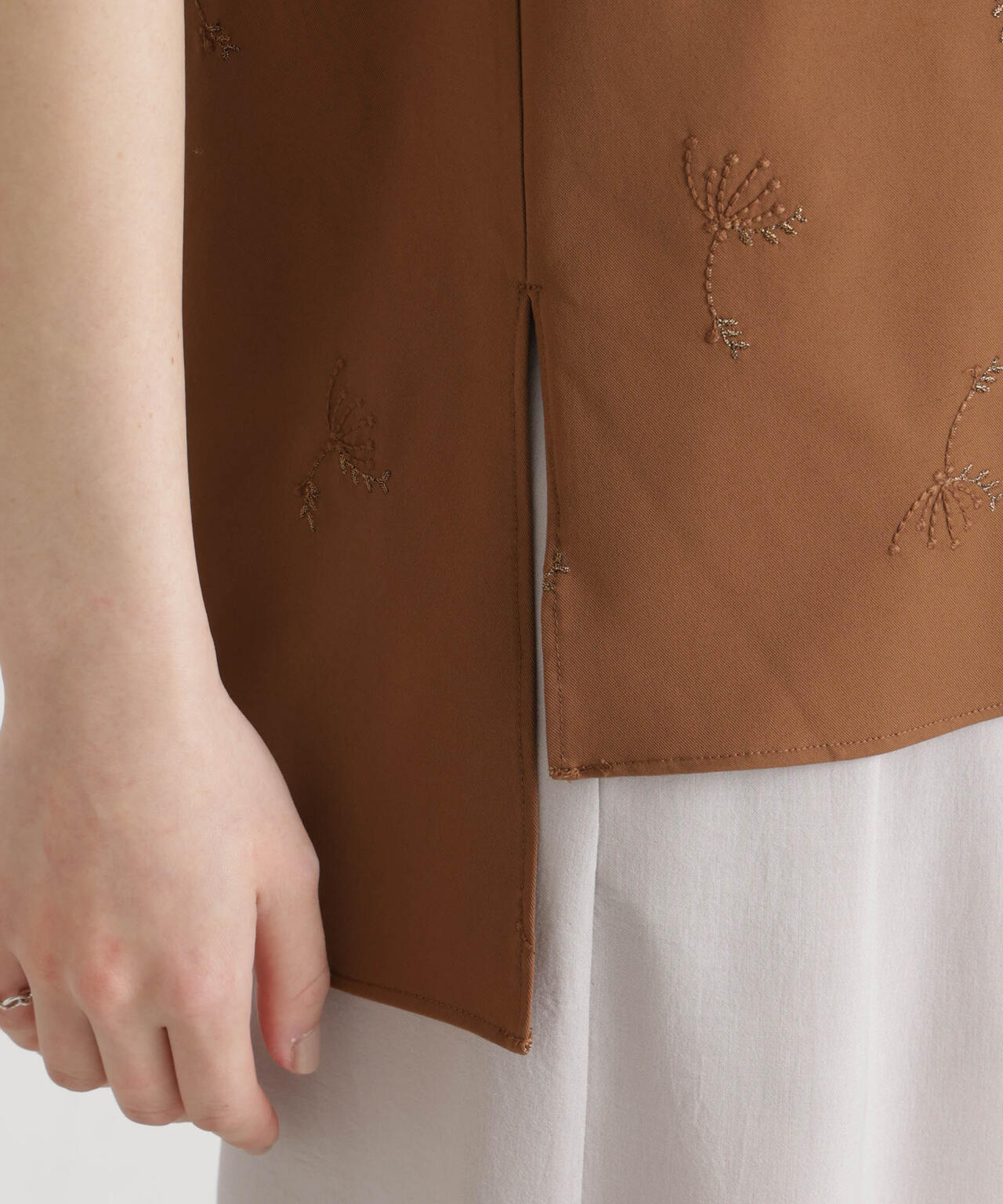 刺繍ツイルタンクブラウス(セットアップ可)