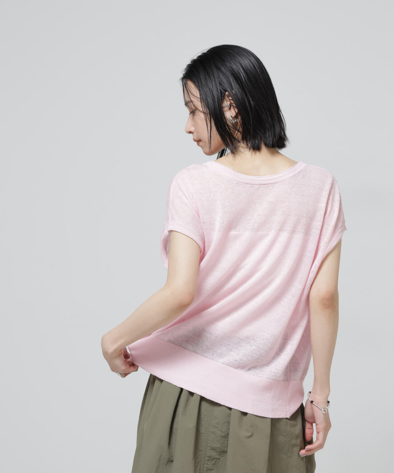 European Flax 2wayフレンチスリーブニット