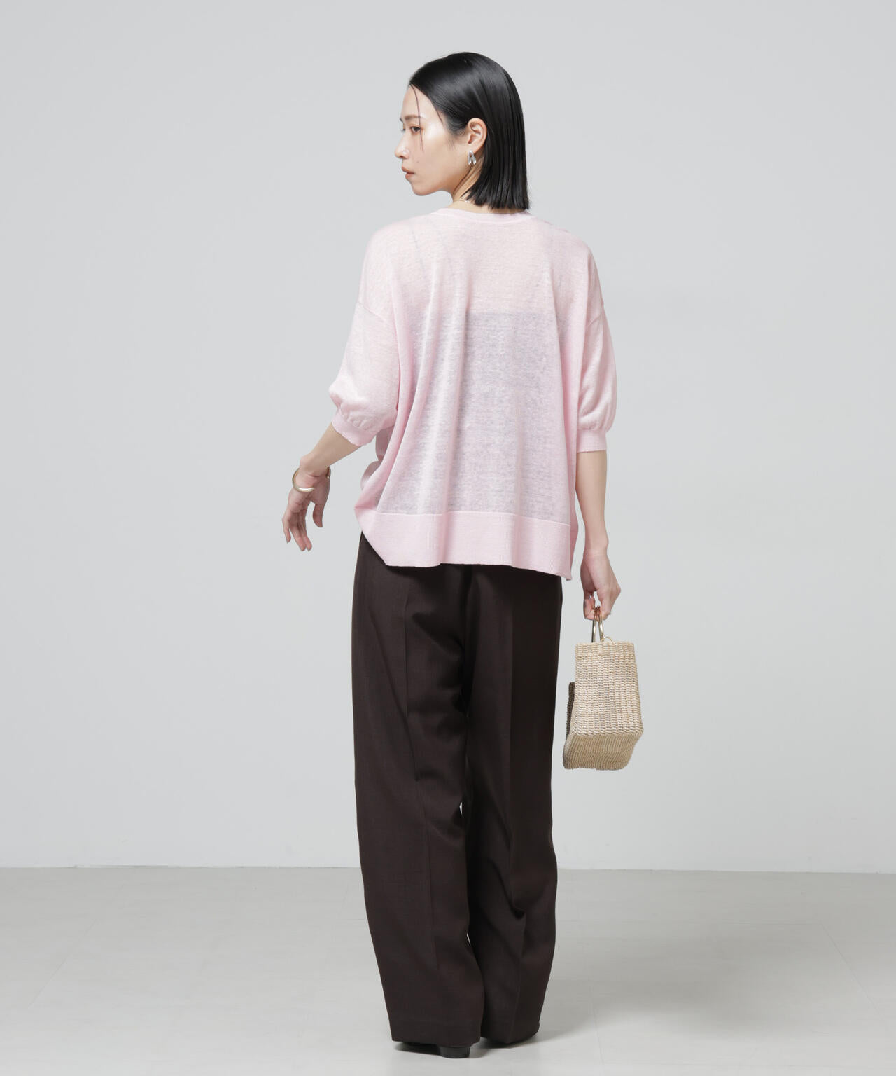 European Flax 2wayオーバーニットトップス
