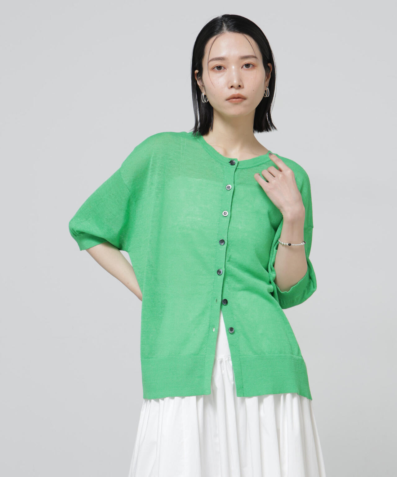 European Flax 2wayオーバーニットトップス