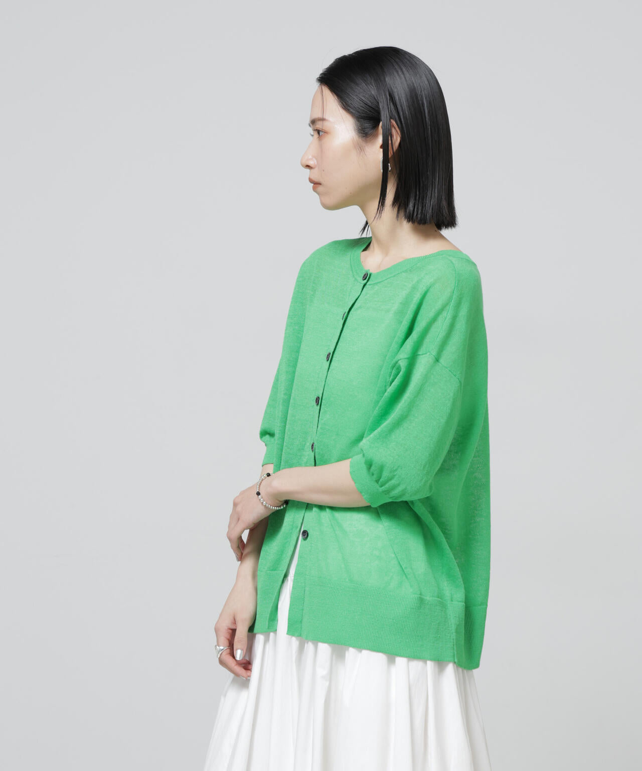 European Flax 2wayオーバーニットトップス