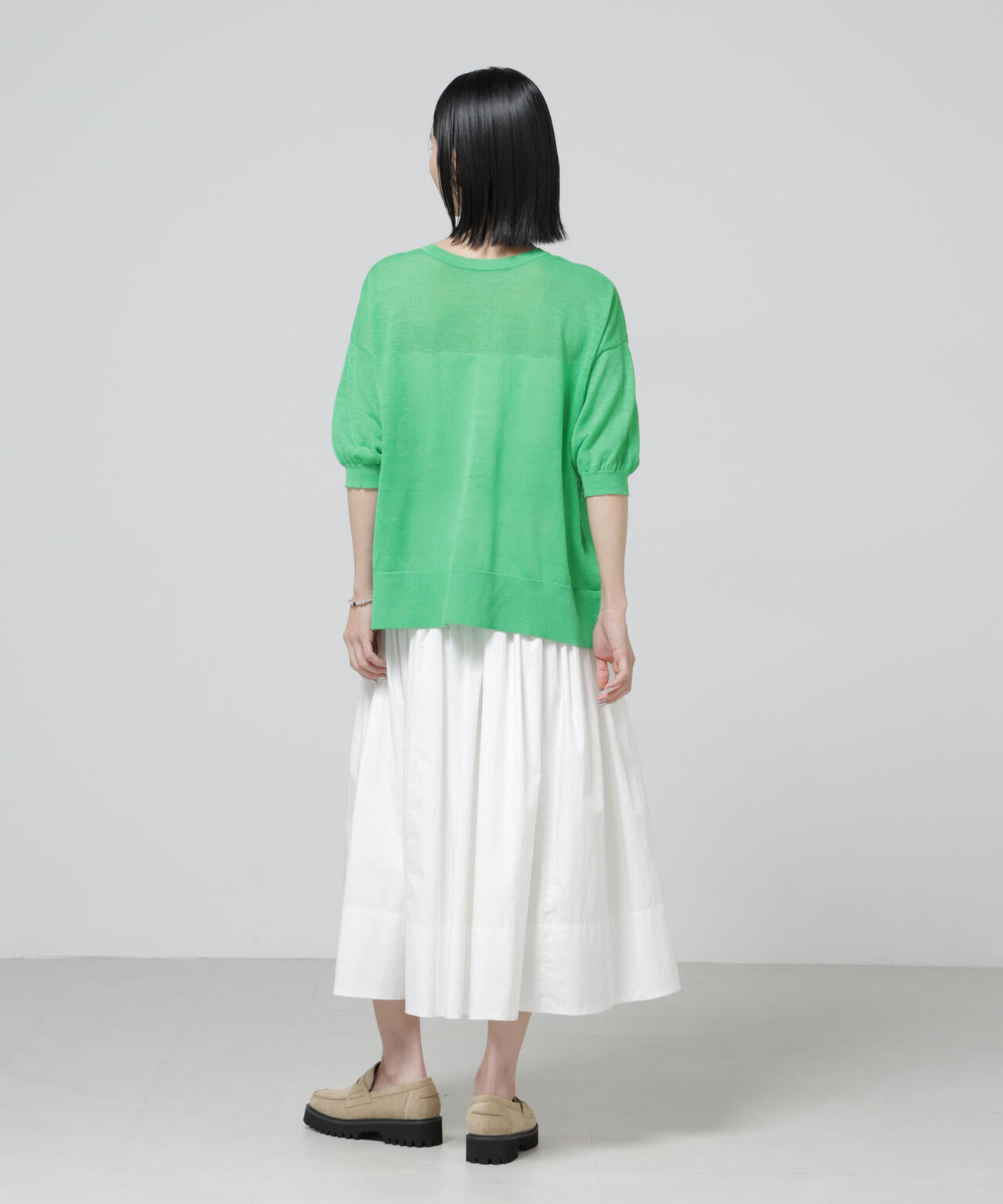 European Flax 2wayオーバーニットトップス