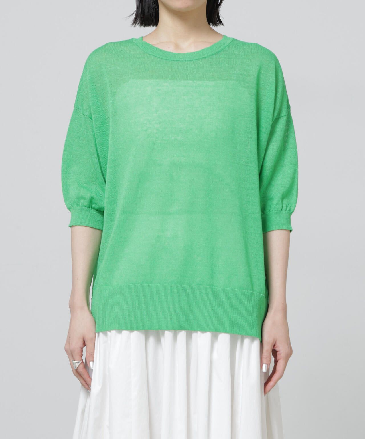 European Flax 2wayオーバーニットトップス