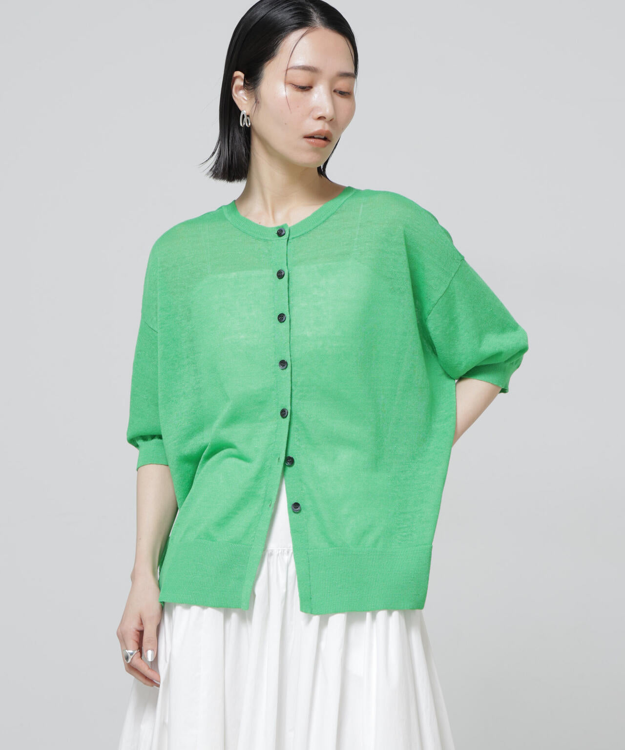 European Flax 2wayオーバーニットトップス