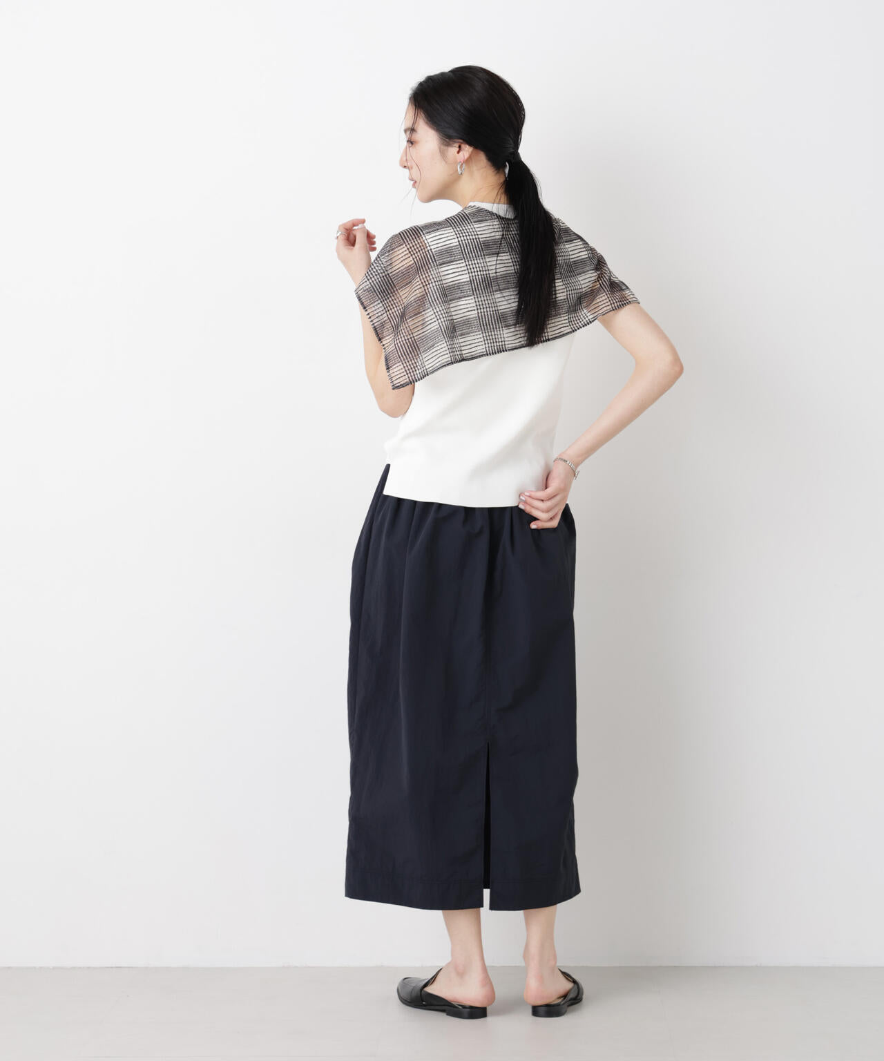 SUMMER VEIL KNIT 総針ノースリーブニット