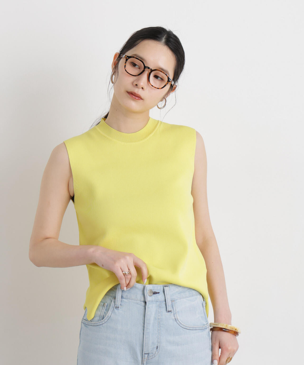 SUMMER VEIL KNIT 総針ノースリーブニット