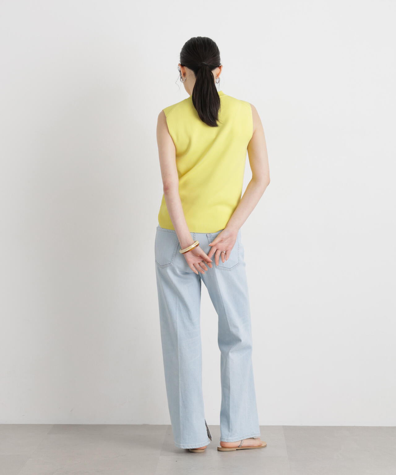 SUMMER VEIL KNIT 総針ノースリーブニット