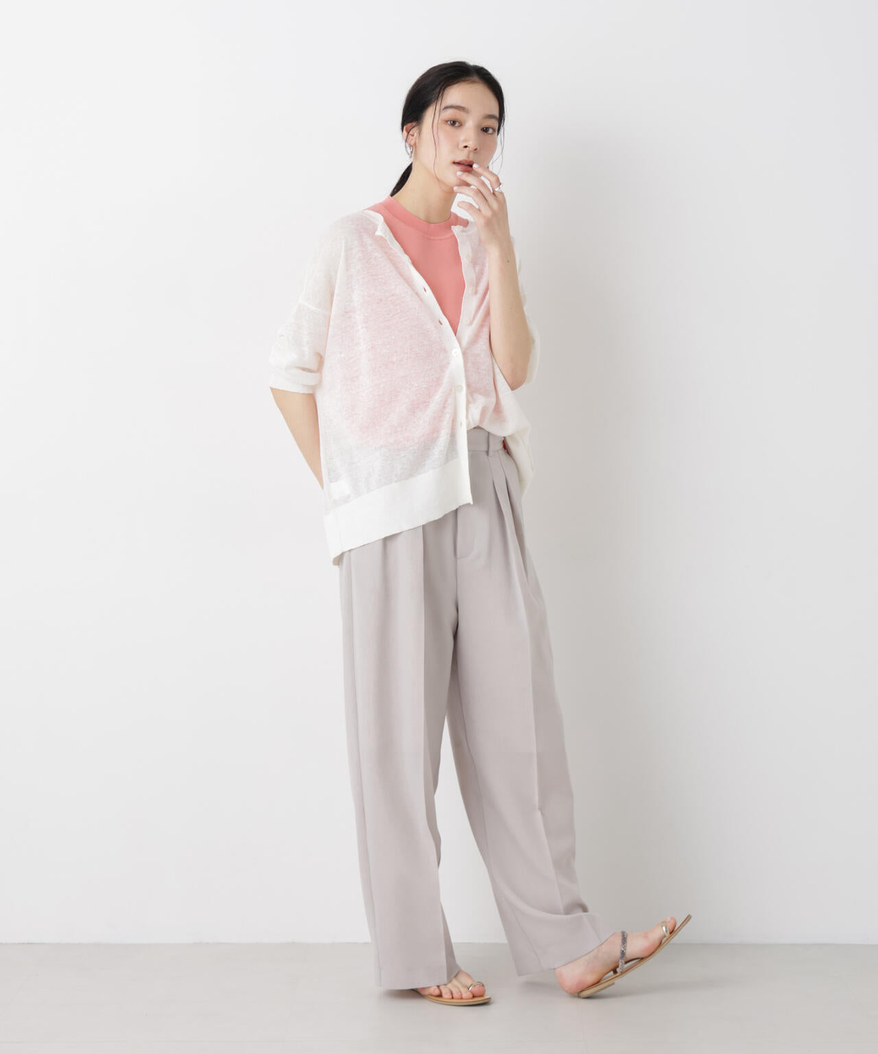 SUMMER VEIL KNIT 総針ノースリーブニット