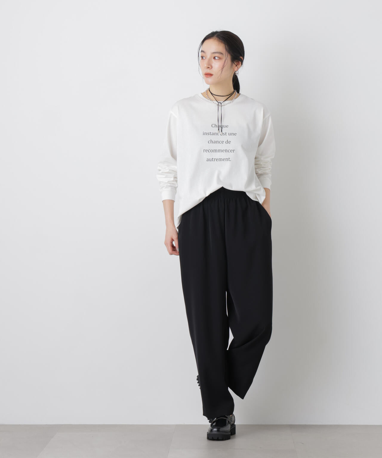 ロゴプリントロングスリーブTシャツ
