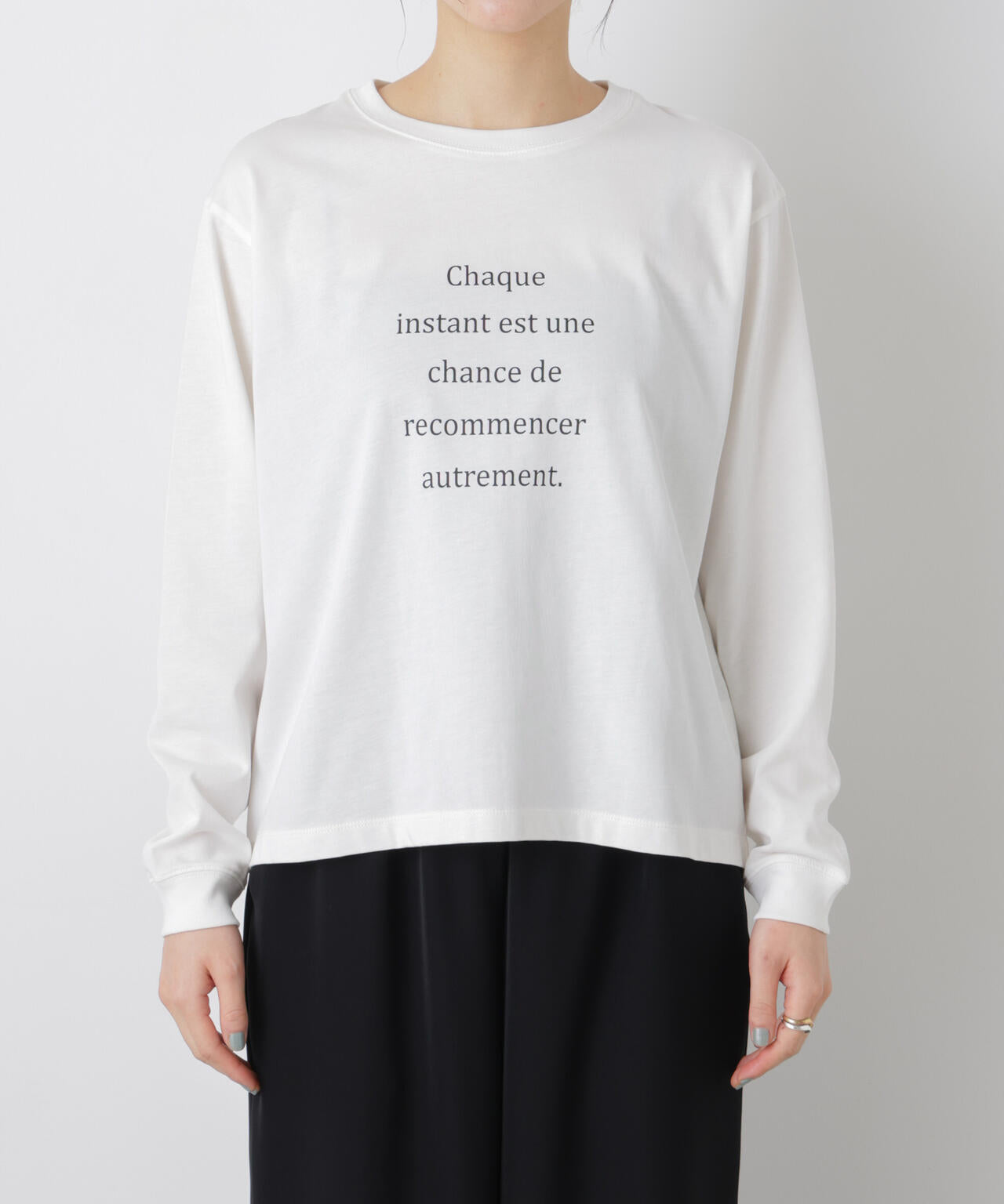 ロゴプリントロングスリーブTシャツ