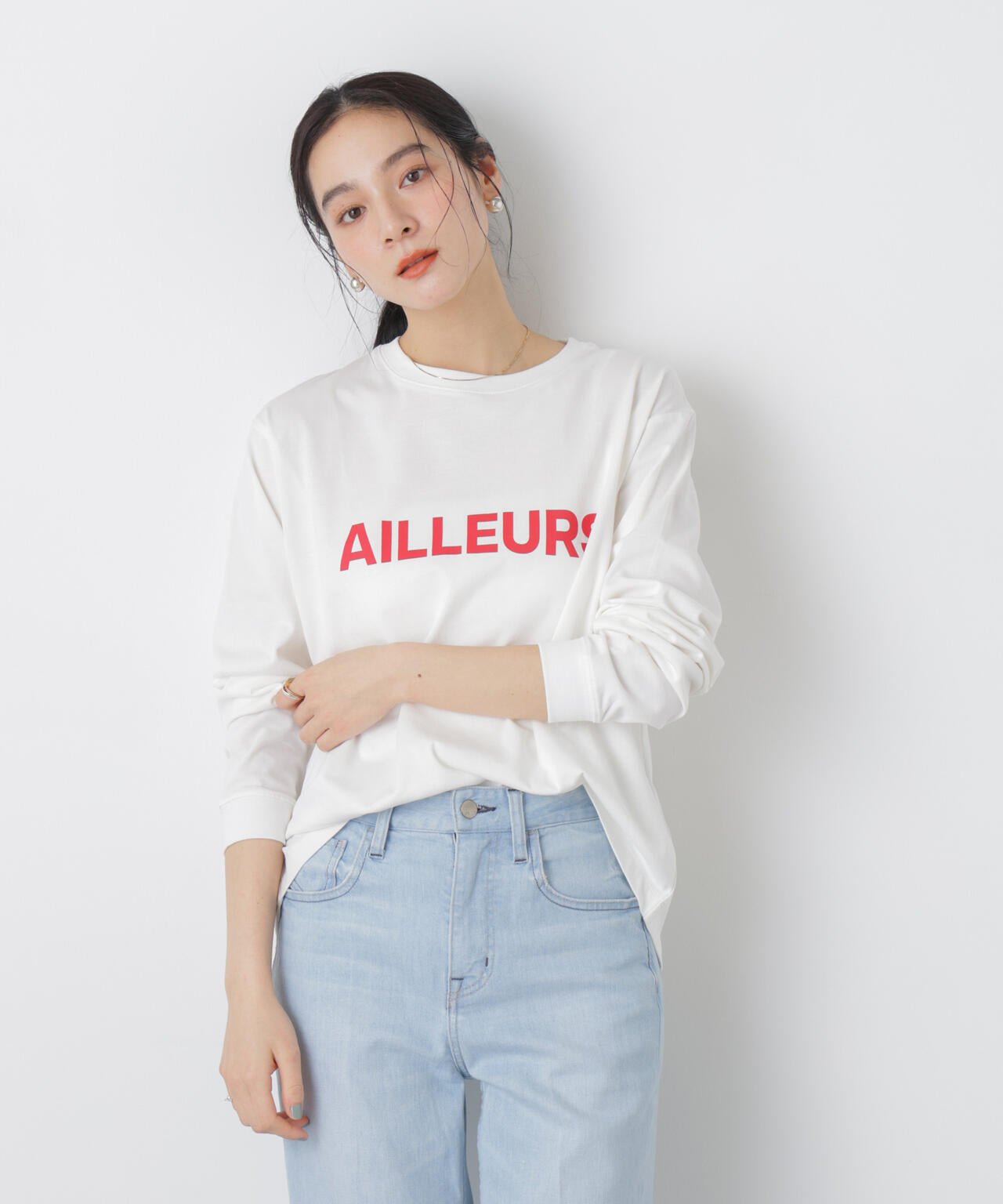 ロゴプリントロングスリーブTシャツ
