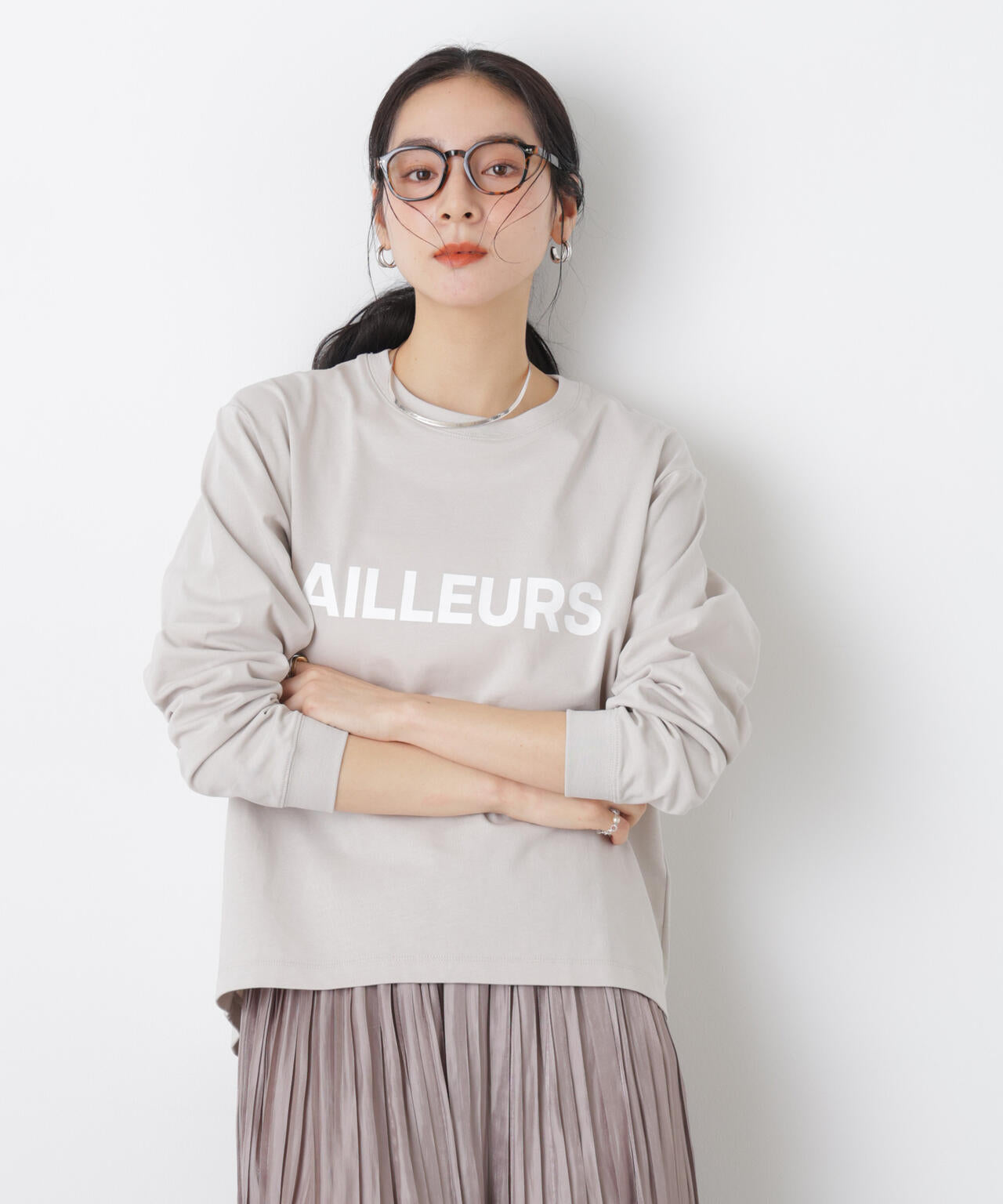 ロゴプリントロングスリーブTシャツ