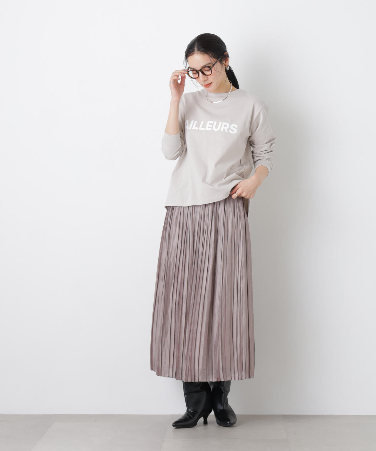 ロゴプリントロングスリーブTシャツ