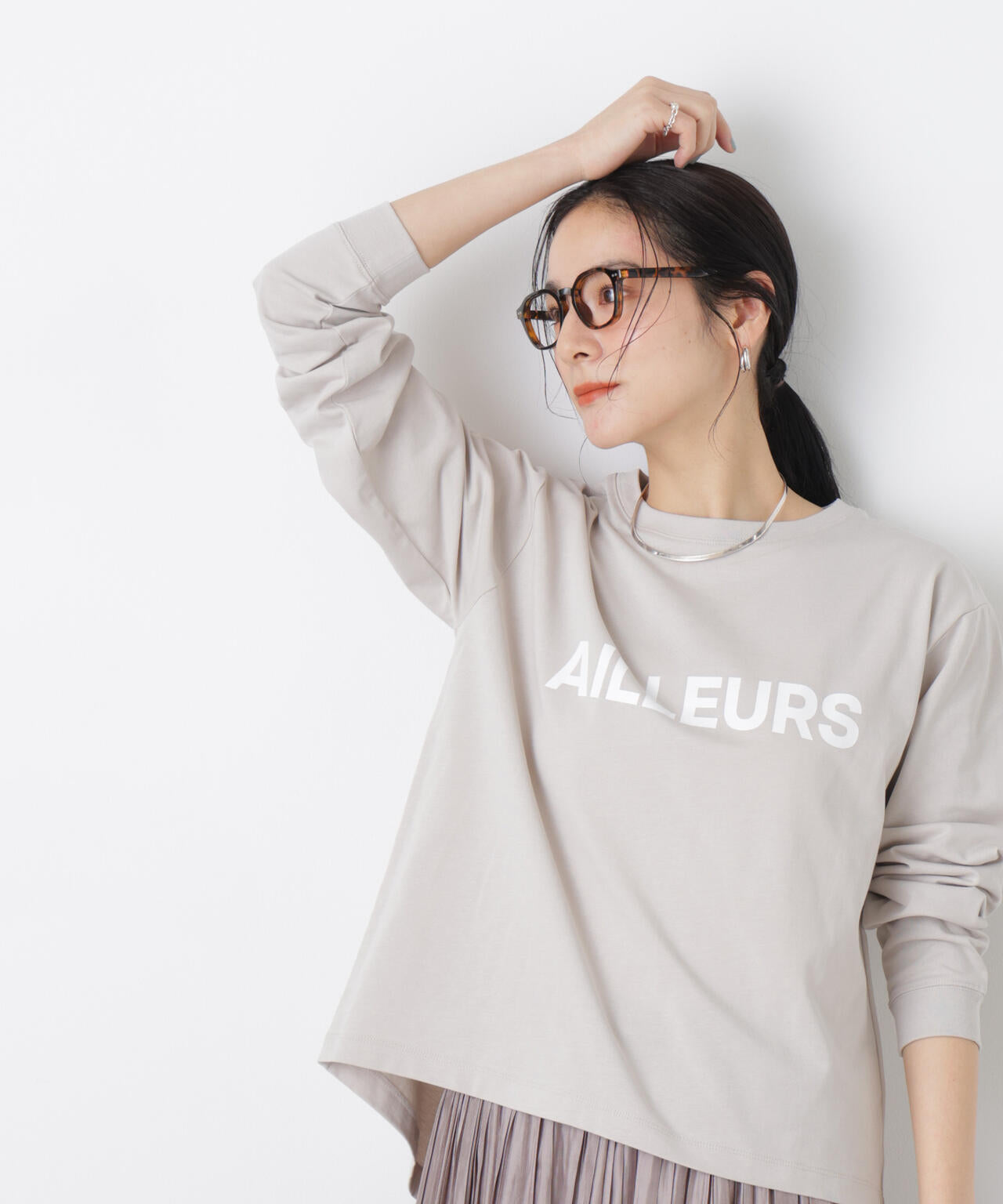 ロゴプリントロングスリーブTシャツ