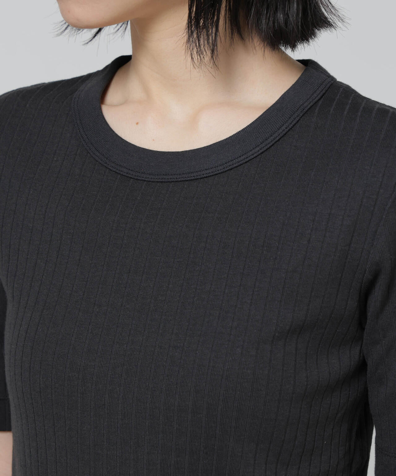 Anti Soaked(R) 汗染み防止クルーネックリブTシャツ